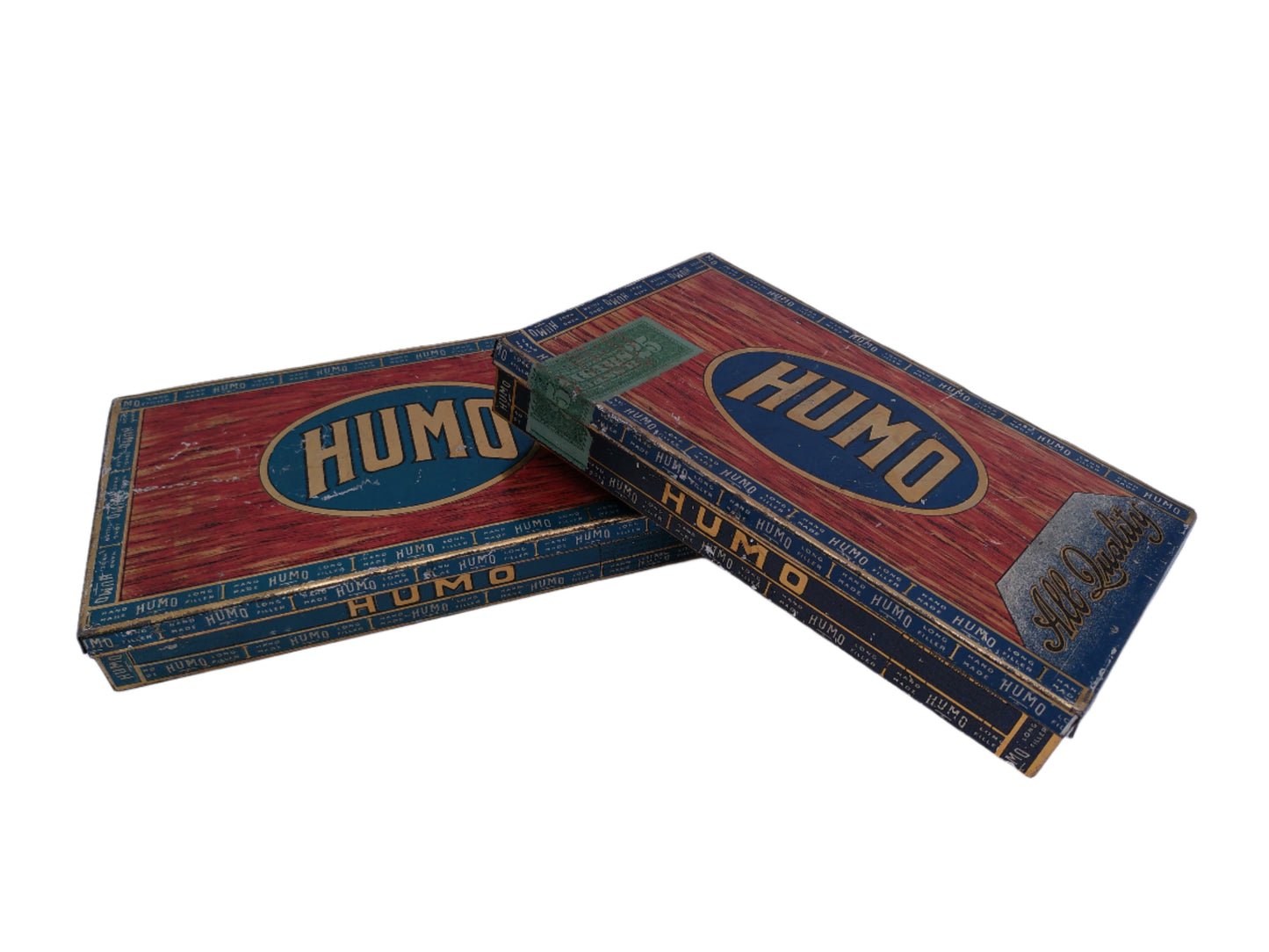 Antique Humo Tobacco Cigar Tin Lot of 2