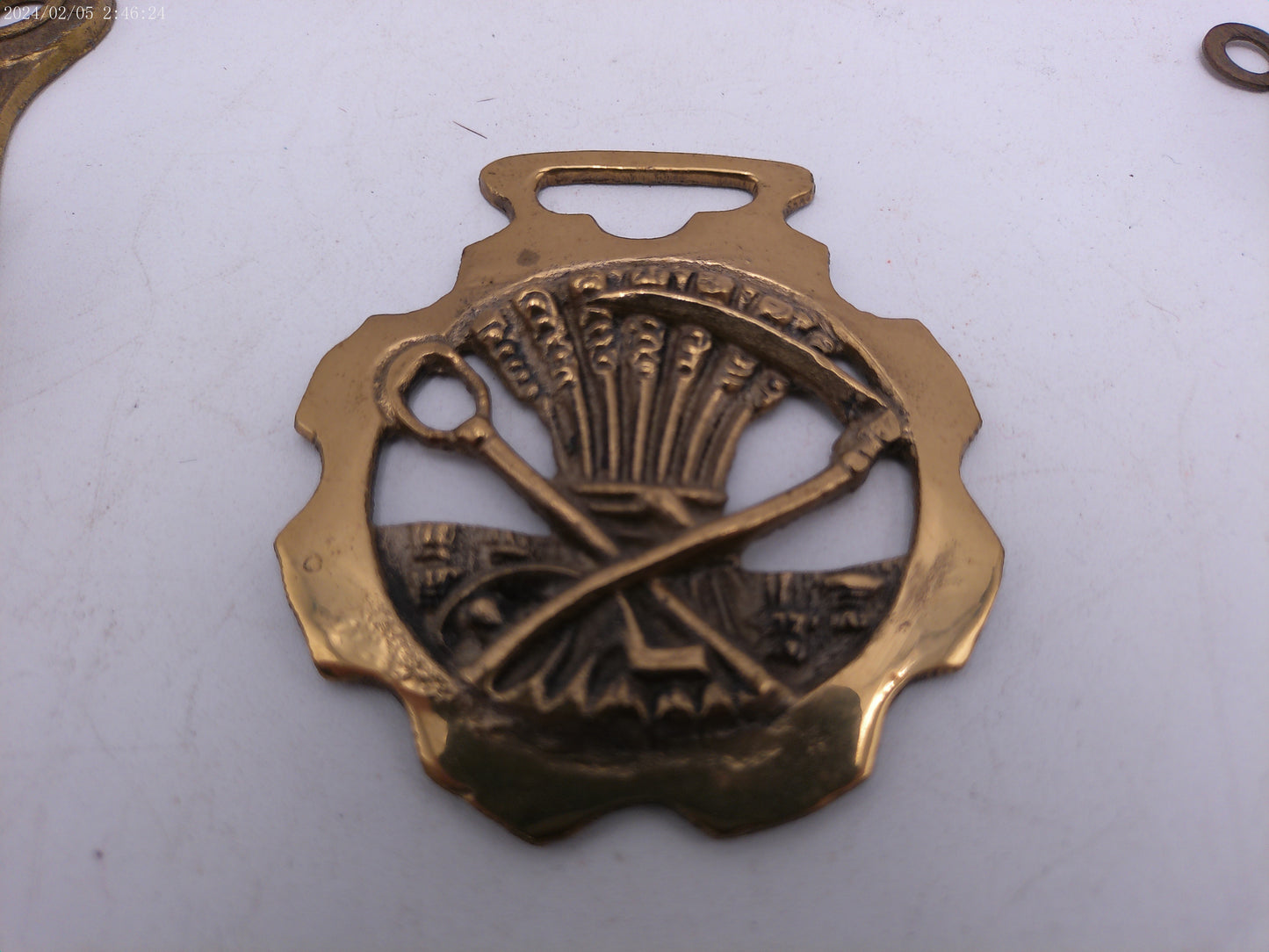 Vintage Horse Medallion Turtle and Lady Paper Clip