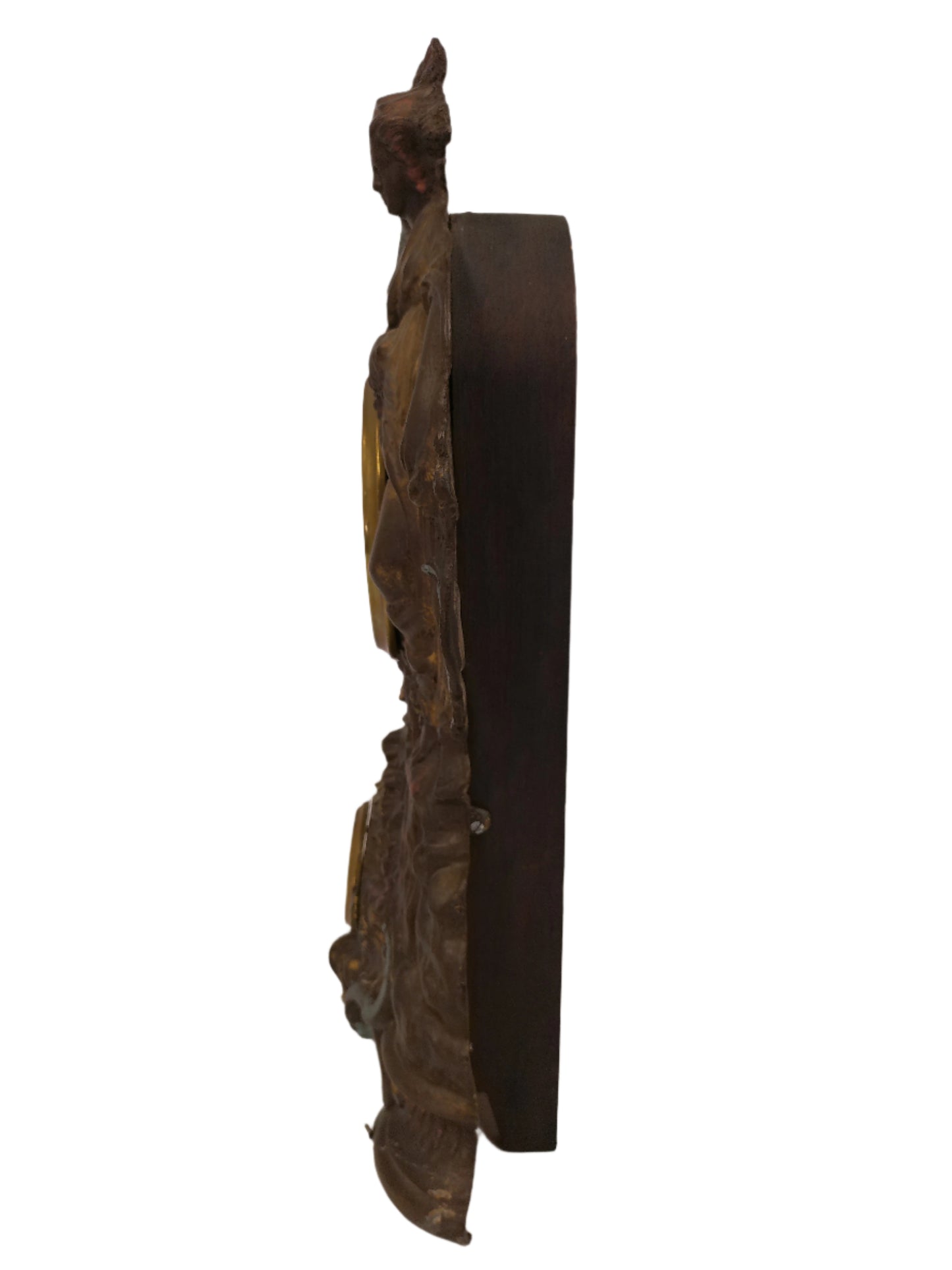 Nicholas Muller & Sons "Lady Peacock No. 51" Cast Iron Mantel Clock 8 Day