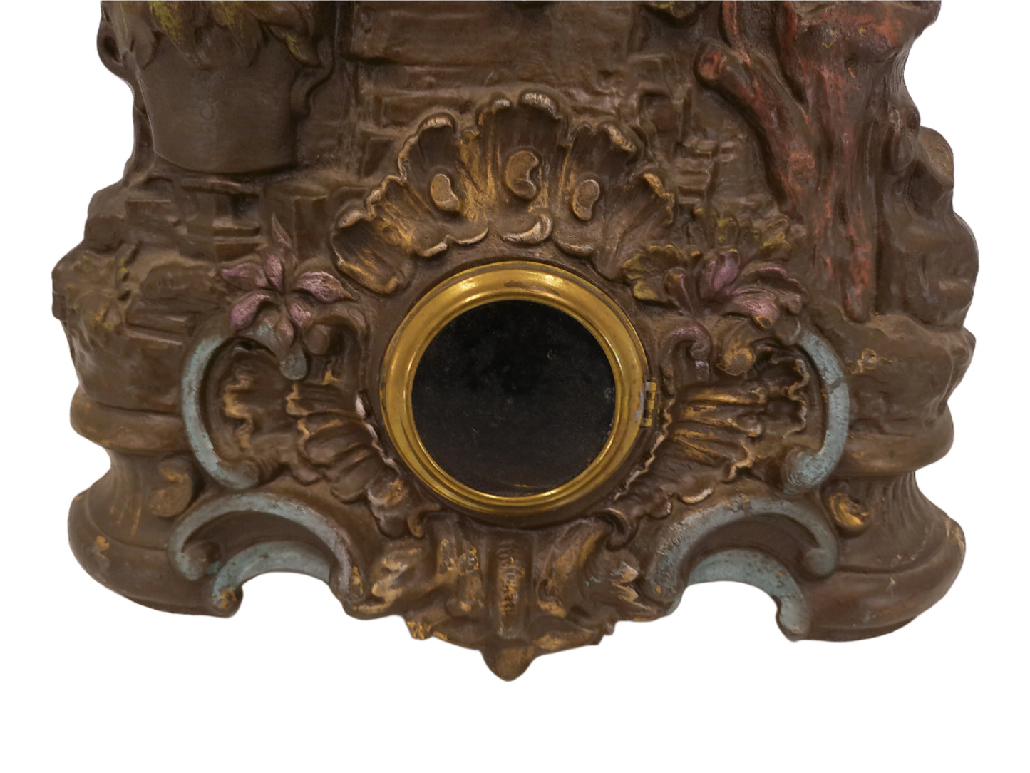 Nicholas Muller & Sons "Lady Peacock No. 51" Cast Iron Mantel Clock 8 Day