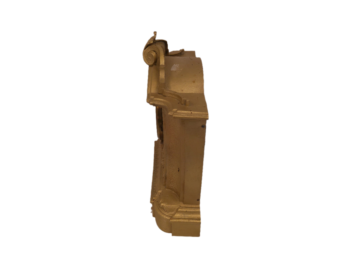 Ornate Mantel Clock Antique Gold Painted Brass