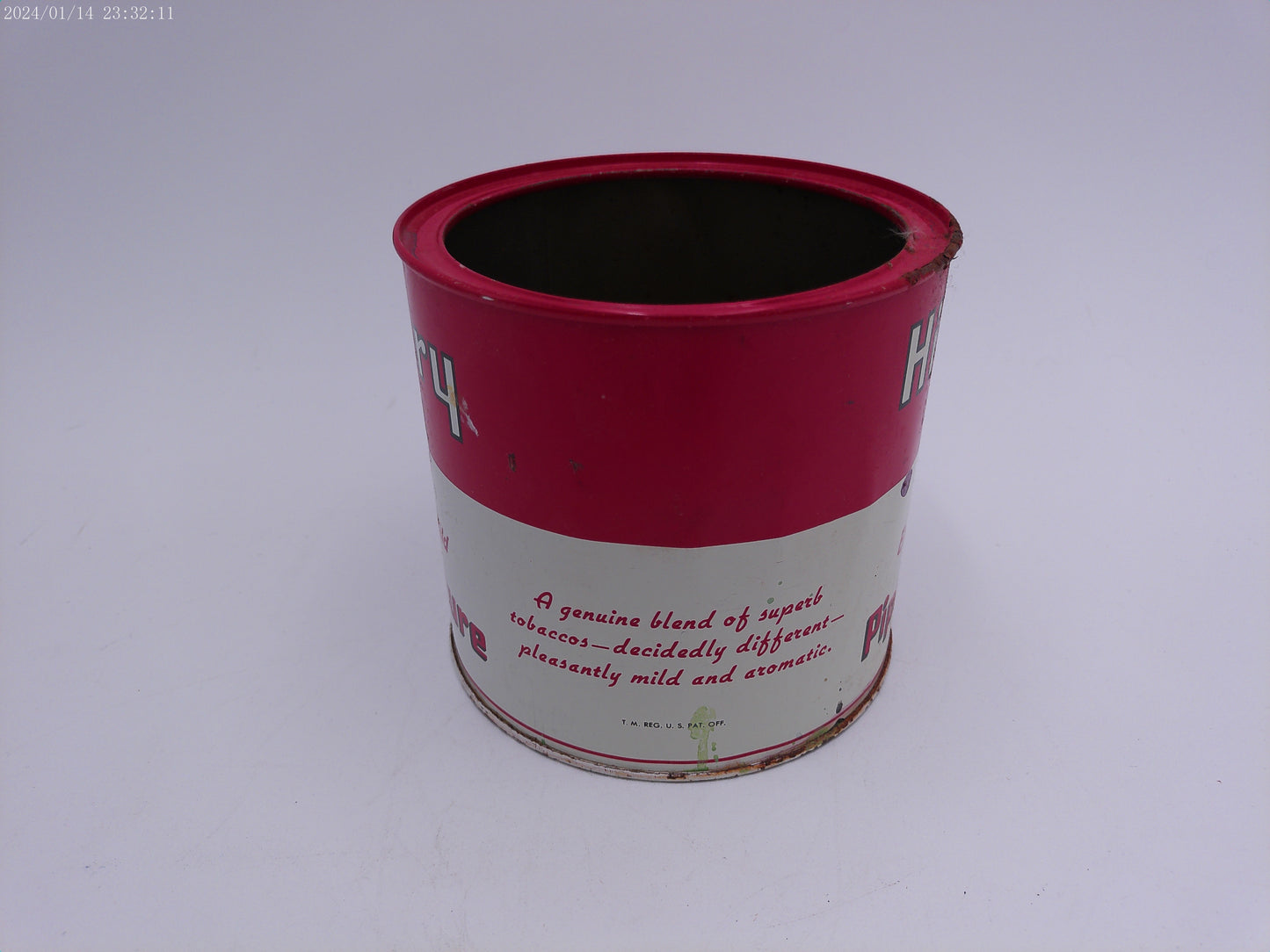 Vintage Hickory "Extremely Mild Pipe Mixture" Tobacco Tin