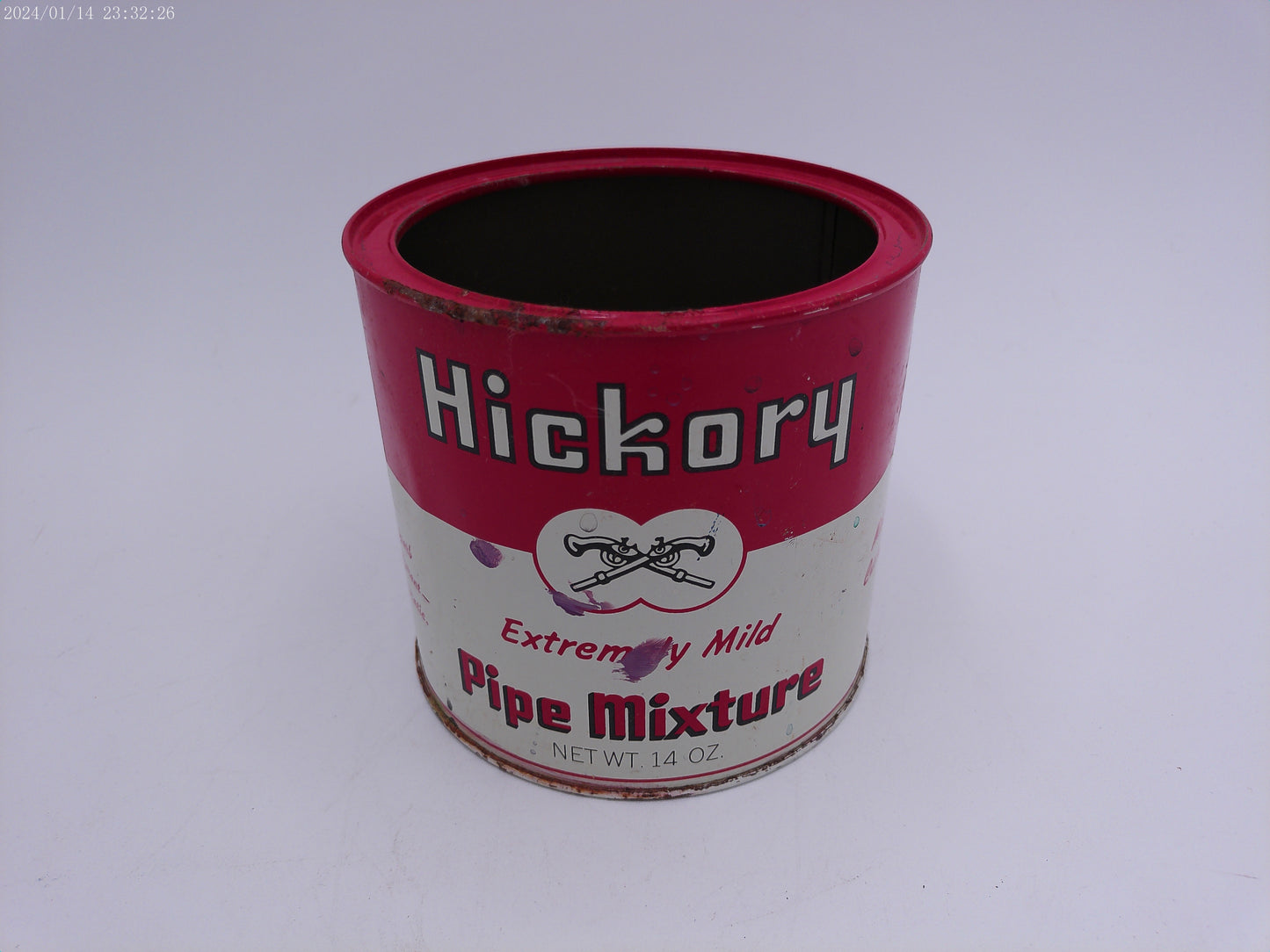 Vintage Hickory "Extremely Mild Pipe Mixture" Tobacco Tin