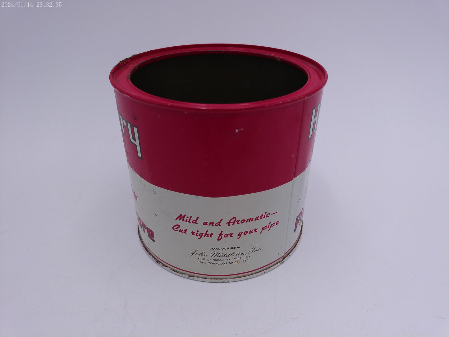 Vintage Hickory "Extremely Mild Pipe Mixture" Tobacco Tin