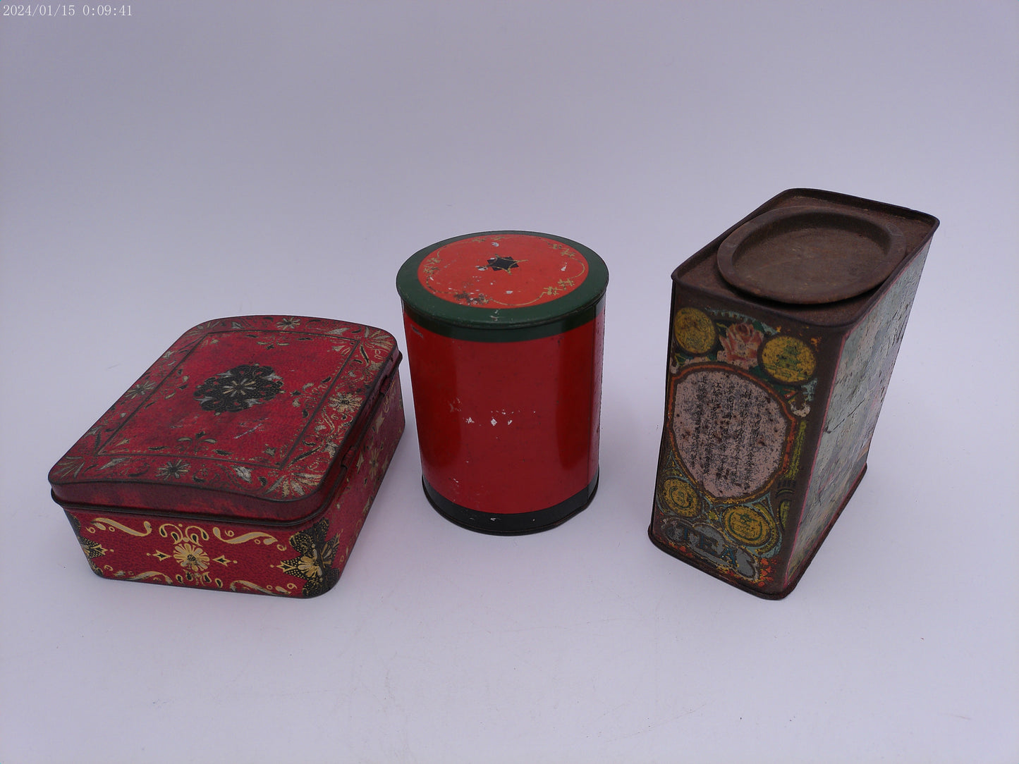 lot of 3 Tins one is a Victorian Biscuit Tin