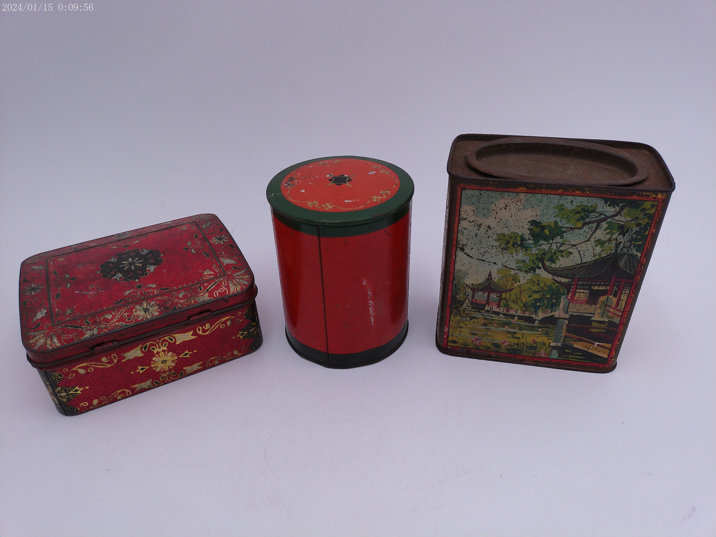 lot of 3 Tins one is a Victorian Biscuit Tin