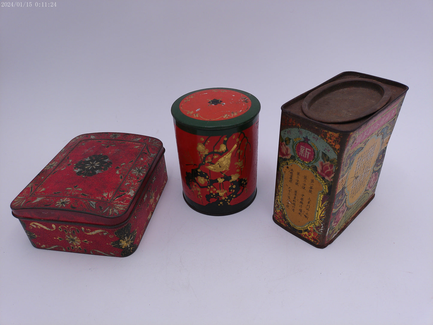 lot of 3 Tins one is a Victorian Biscuit Tin