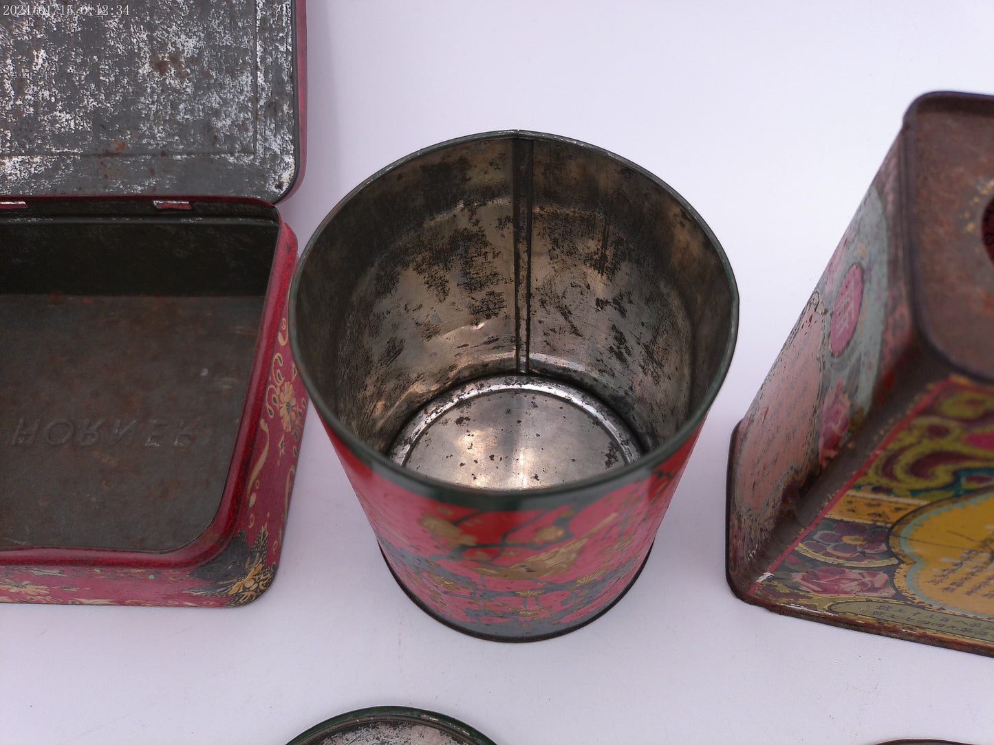 lot of 3 Tins one is a Victorian Biscuit Tin