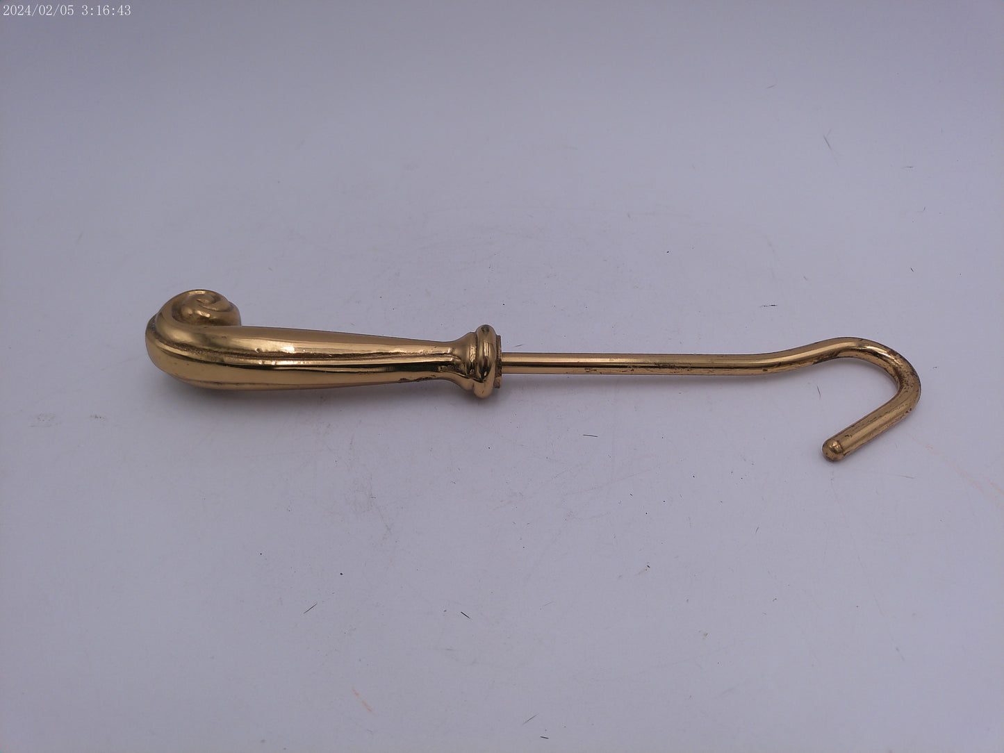 Brass  Fireplace Damper Pull Vintage