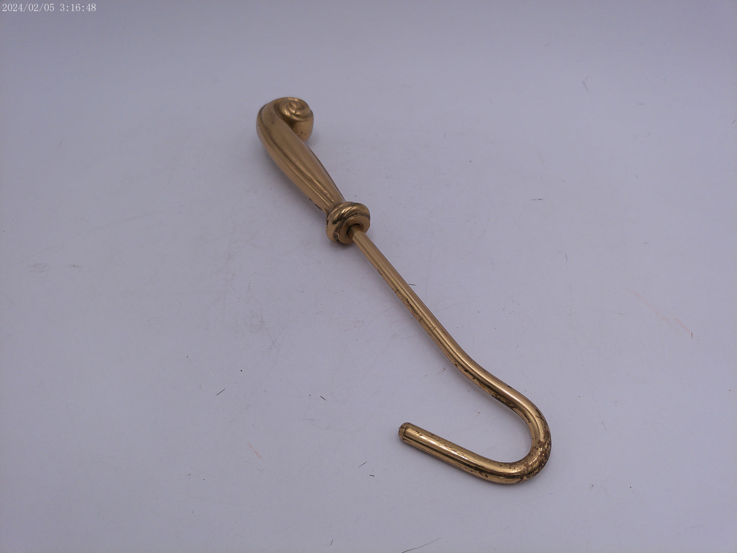 Brass  Fireplace Damper Pull Vintage