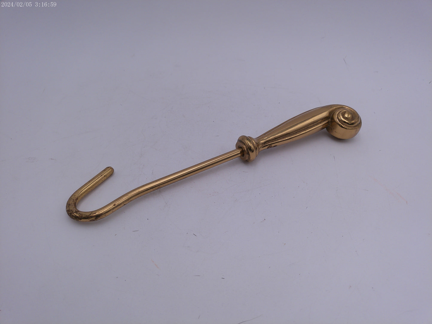 Brass  Fireplace Damper Pull Vintage