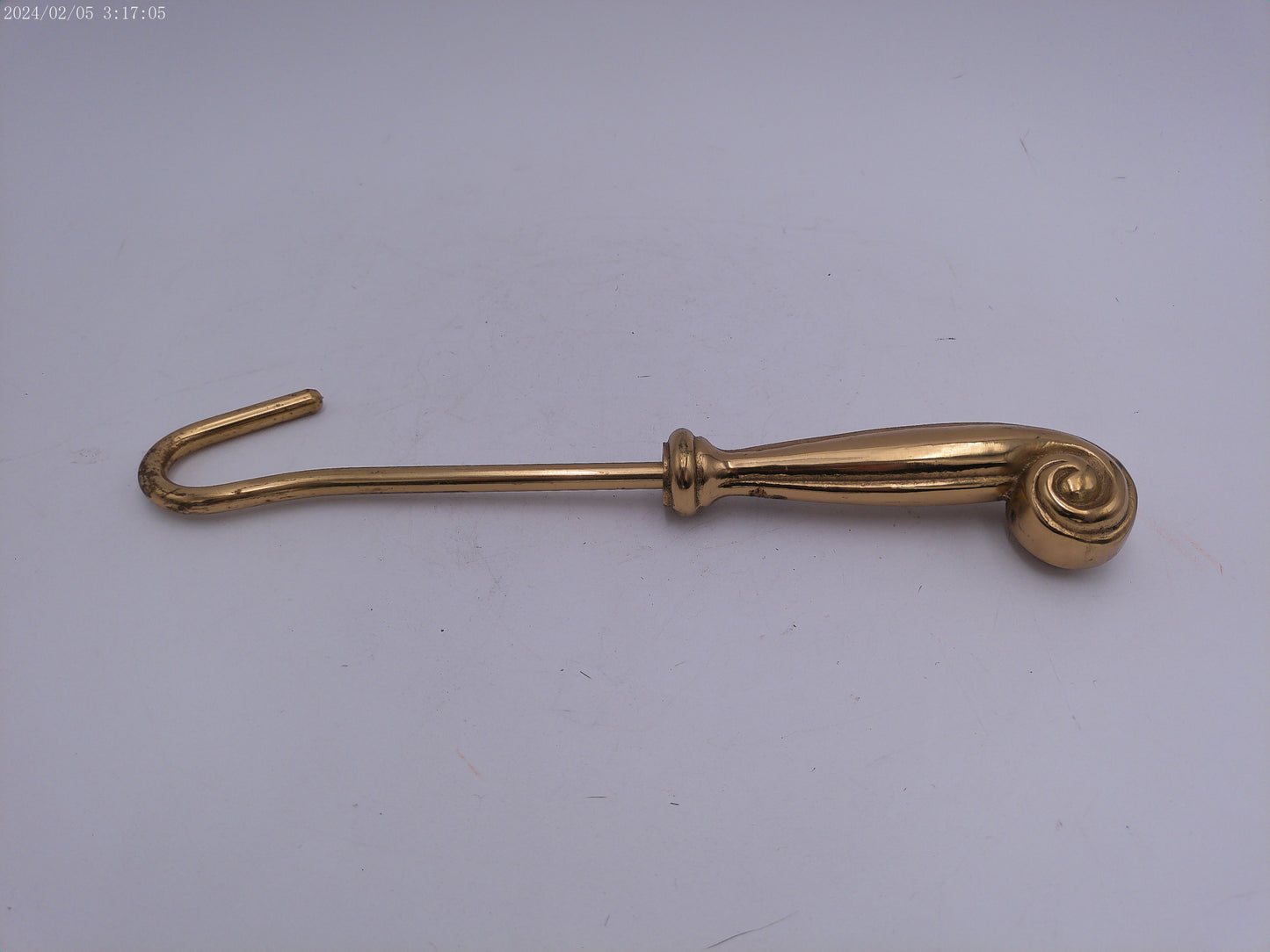 Brass  Fireplace Damper Pull Vintage
