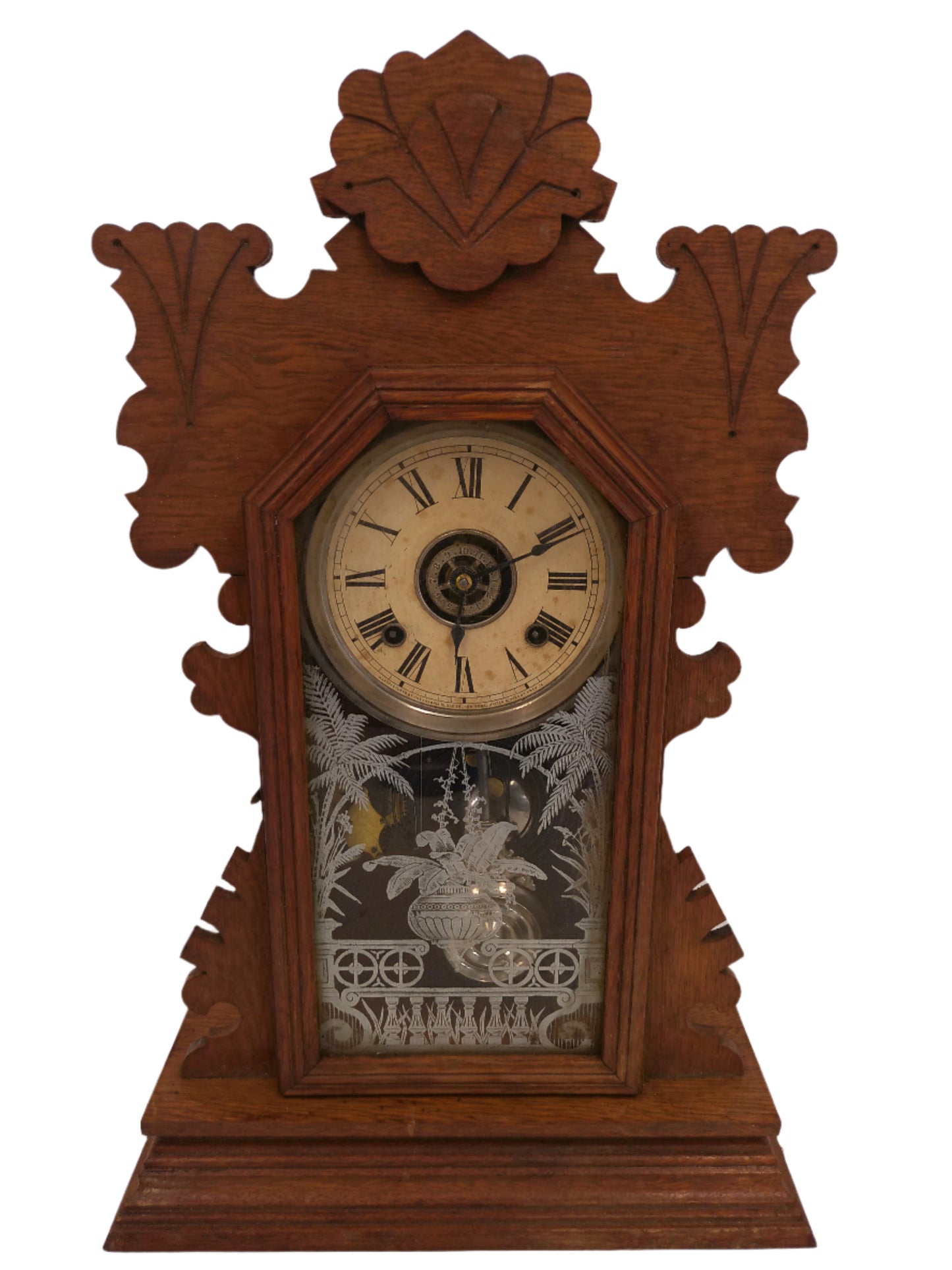 Ansonia Clock Co. Kitchen Mantel Clock with Alarm 8-Day TimeStrike Antique