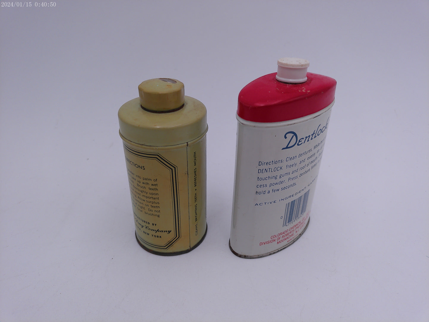 Revelation Tooth Powder Vintage DENTLOCK Holds Dental Plates