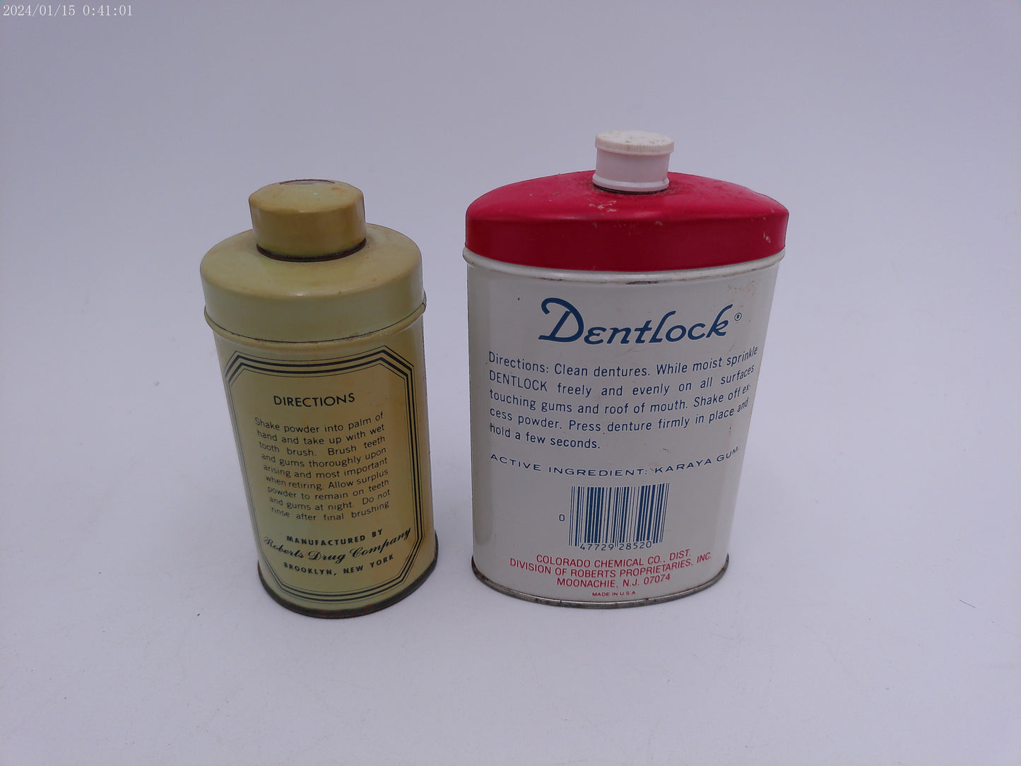 Revelation Tooth Powder Vintage DENTLOCK Holds Dental Plates