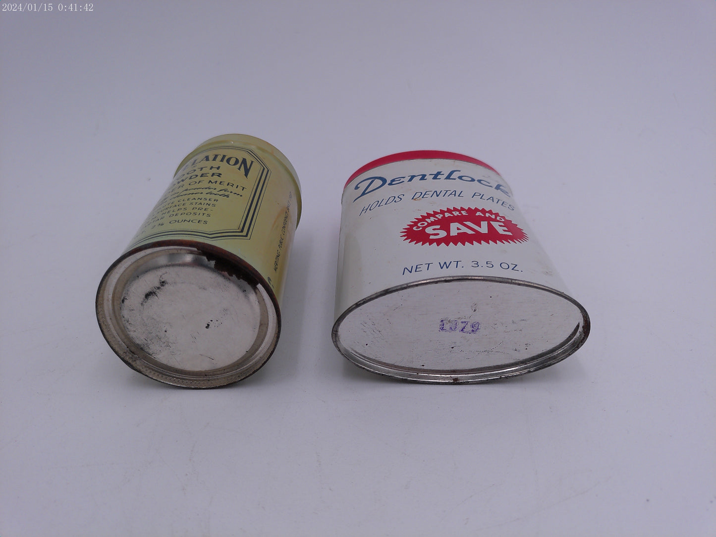 Revelation Tooth Powder Vintage DENTLOCK Holds Dental Plates