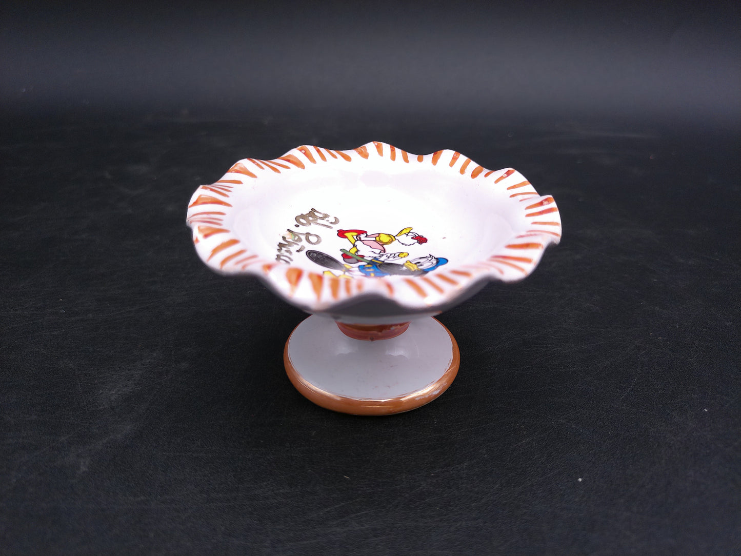 Disney Donald and Daffy Duck Bowl Signed by Rob Vintage