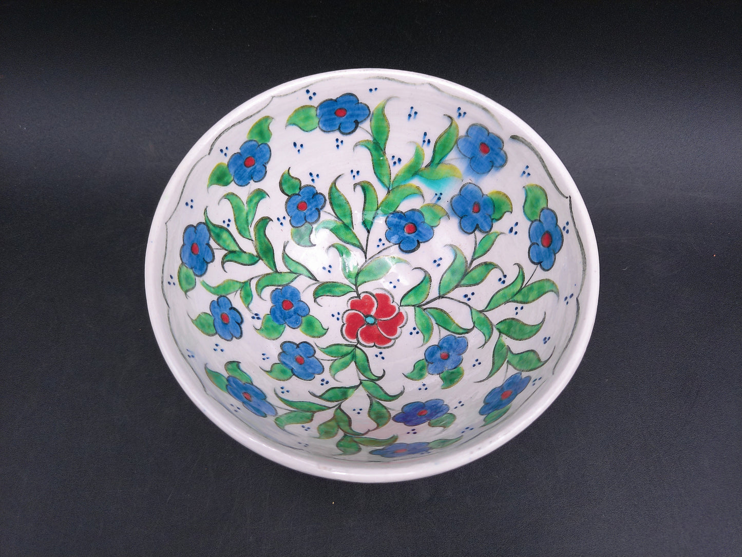 Decorative Floral Bowl Hand Made in Turkey Signed