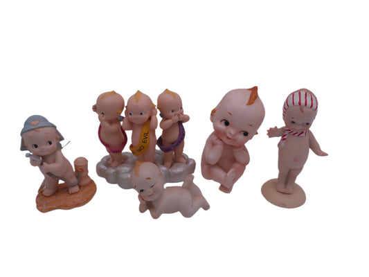 Kewpie lot of 5 winking firefighter see no evil Kewpie Vintage