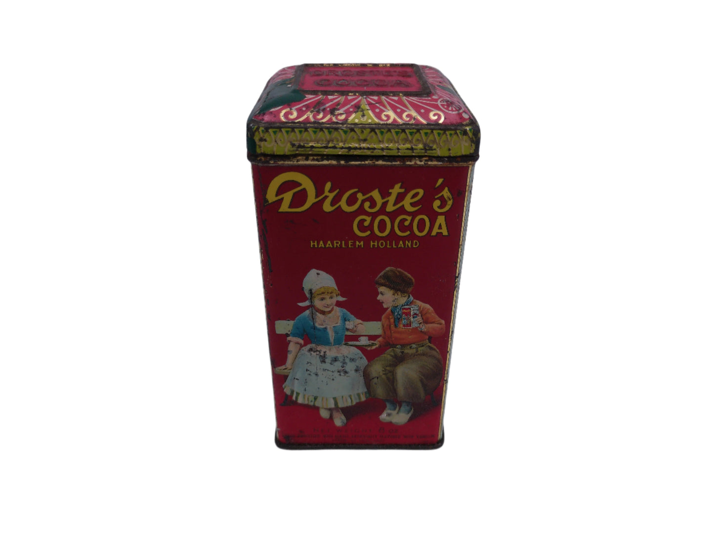 Vintage Tin: Droste's Dutch Cocoa w/ Dutch Children, 125th Anniversary, 1988
