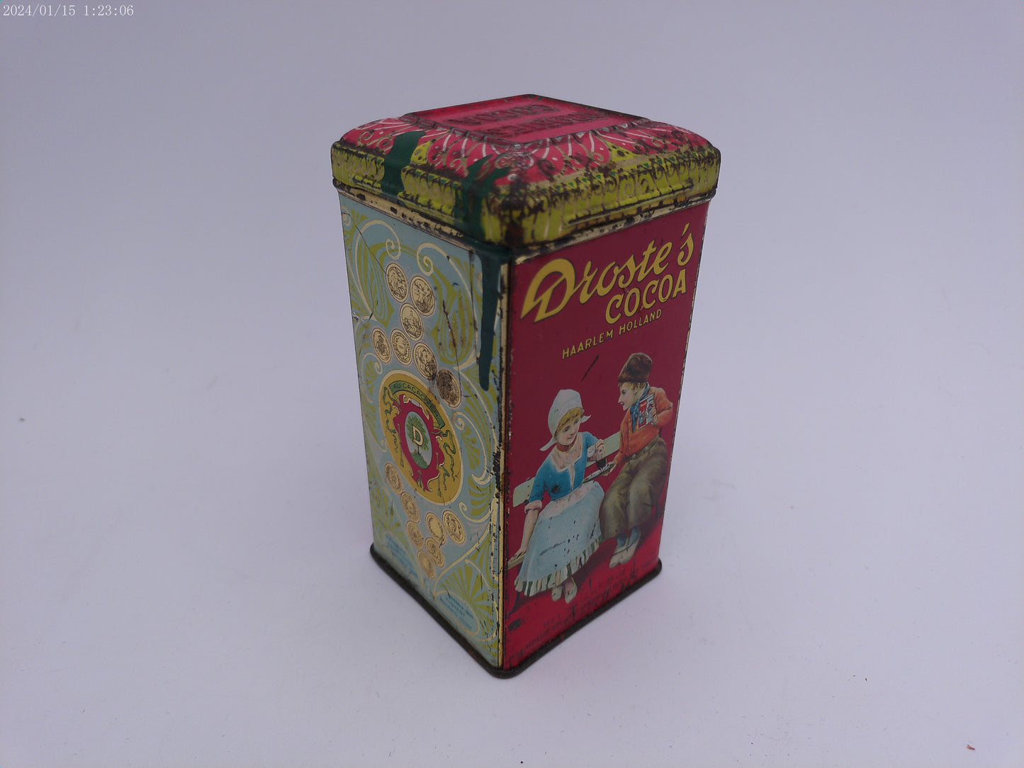 Vintage Tin: Droste's Dutch Cocoa w/ Dutch Children, 125th Anniversary, 1988