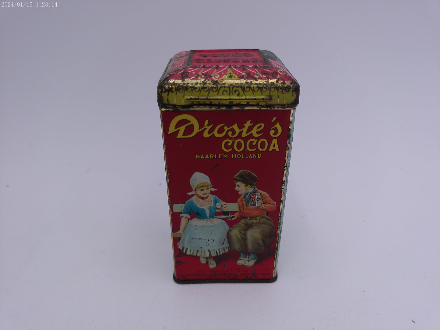 Vintage Tin: Droste's Dutch Cocoa w/ Dutch Children, 125th Anniversary, 1988