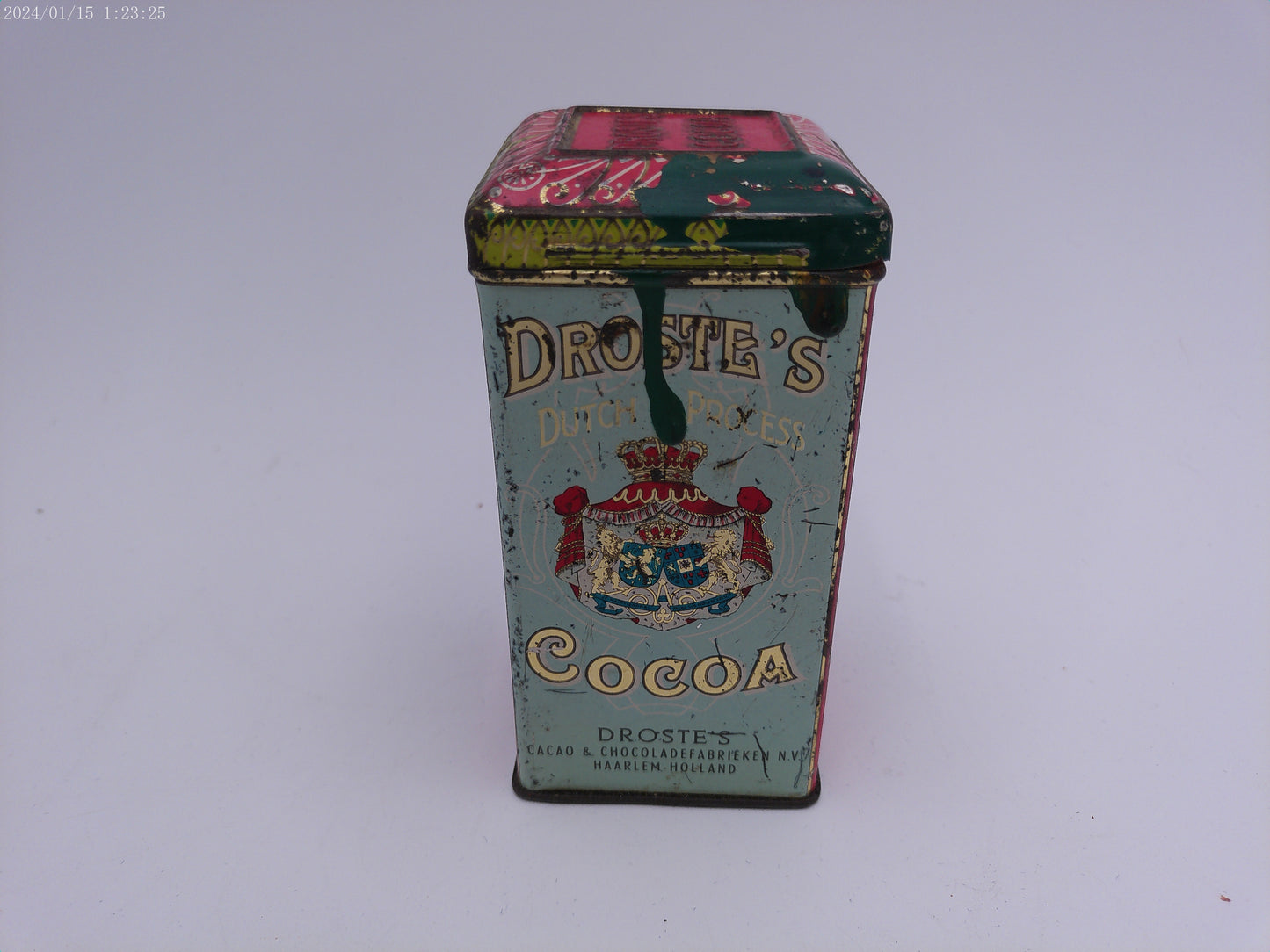 Vintage Tin: Droste's Dutch Cocoa w/ Dutch Children, 125th Anniversary, 1988