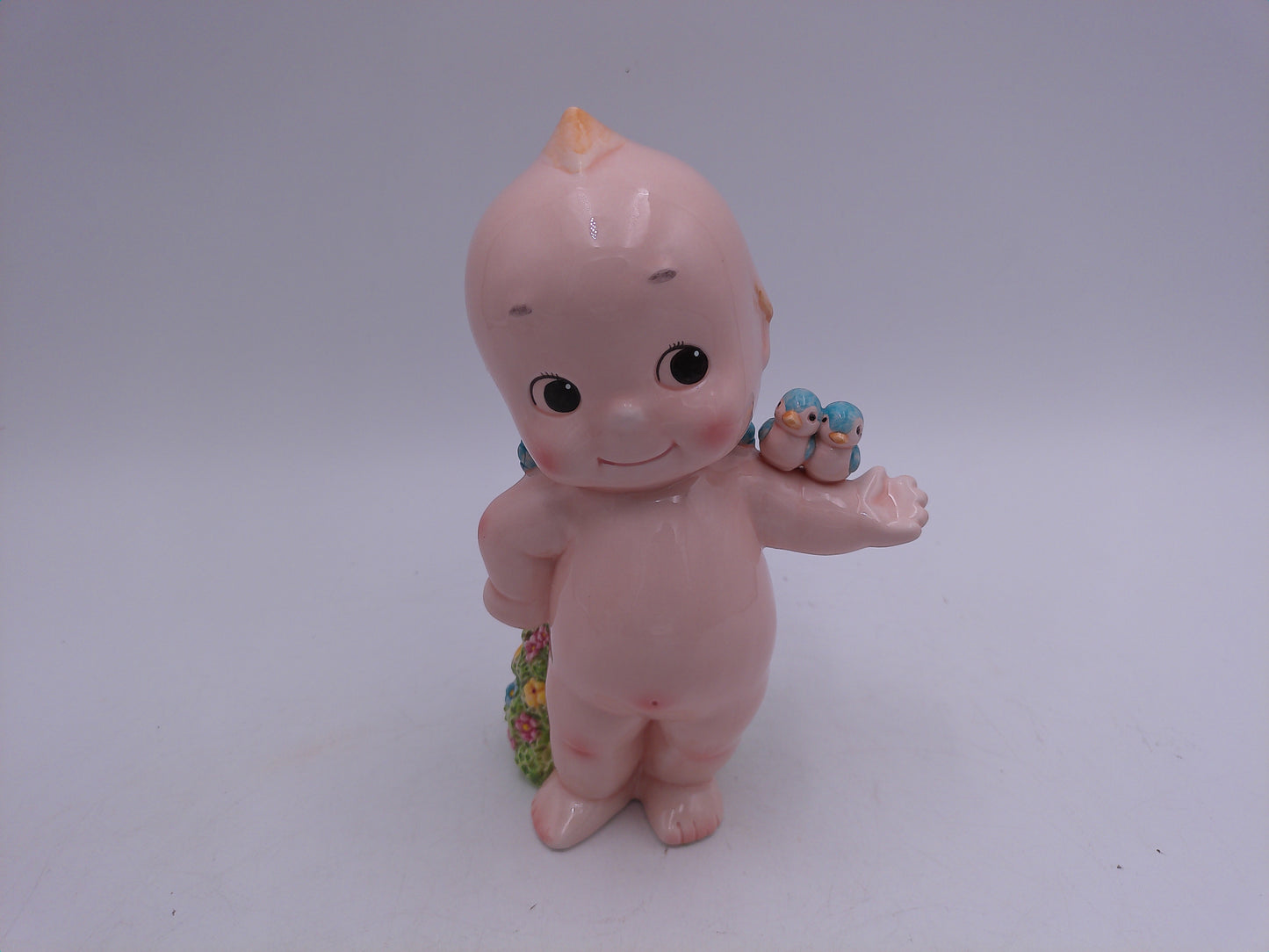 Kewpie Lot of 4 one is a bank Holding a Heart Sitting Figurines Bisque Porcelain