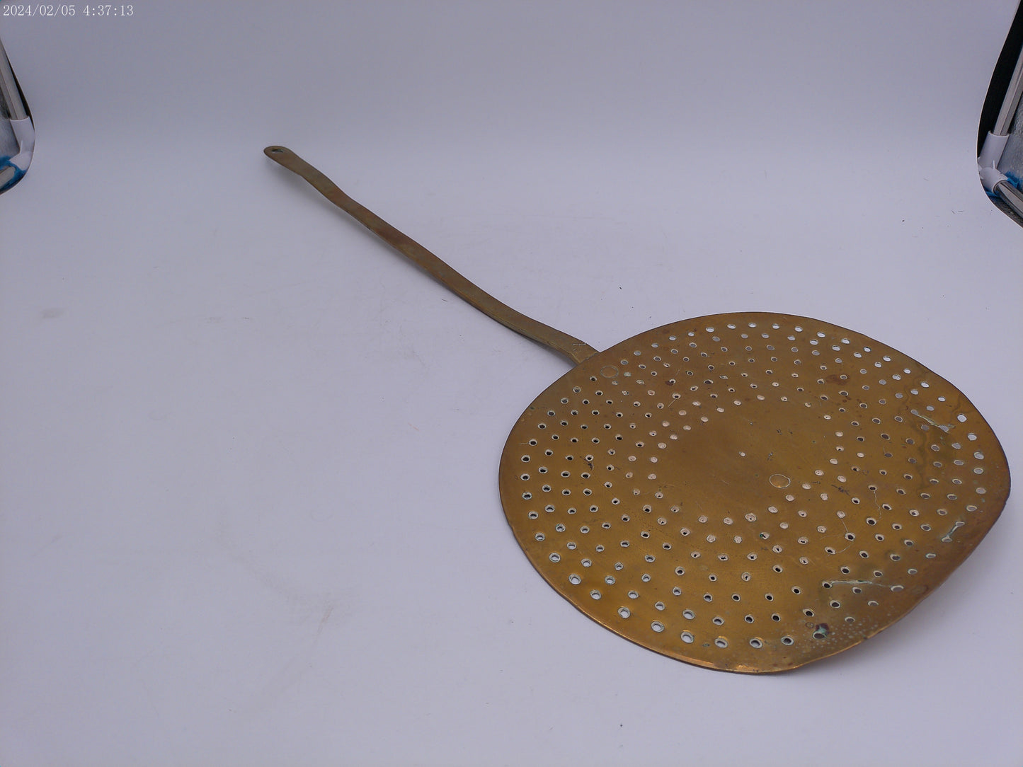 Victorian brass skimmer, 19th century