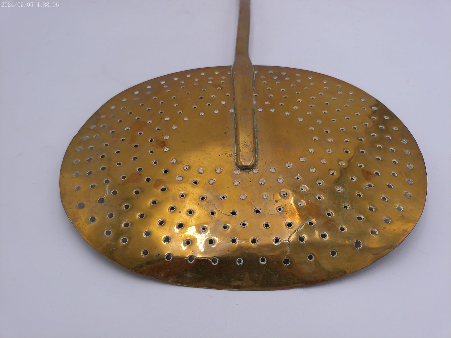 Victorian brass skimmer, 19th century