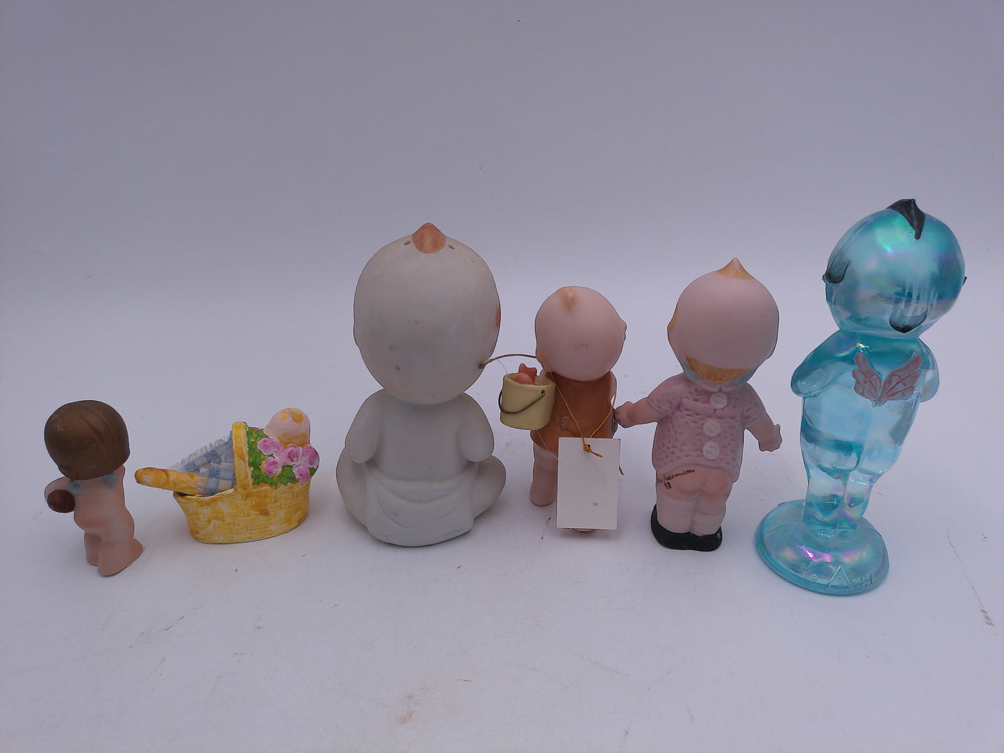 Kewpie Lot of 6 Hiding in Bread Basket Super Rare Figurines