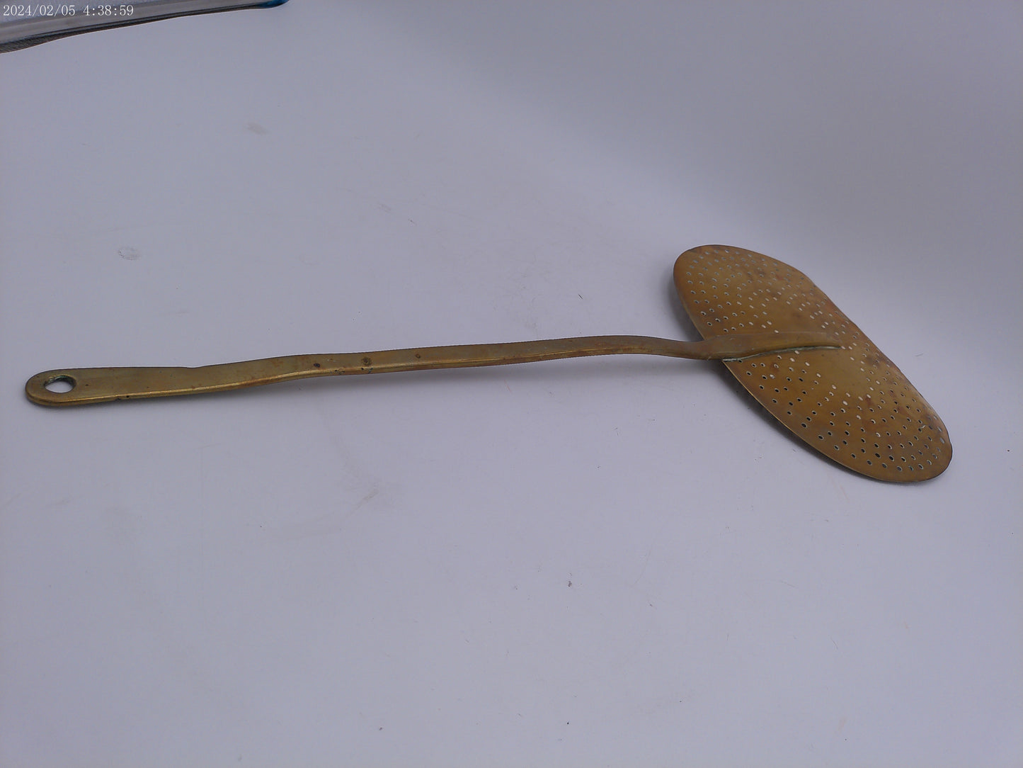 Victorian brass skimmer, 19th century