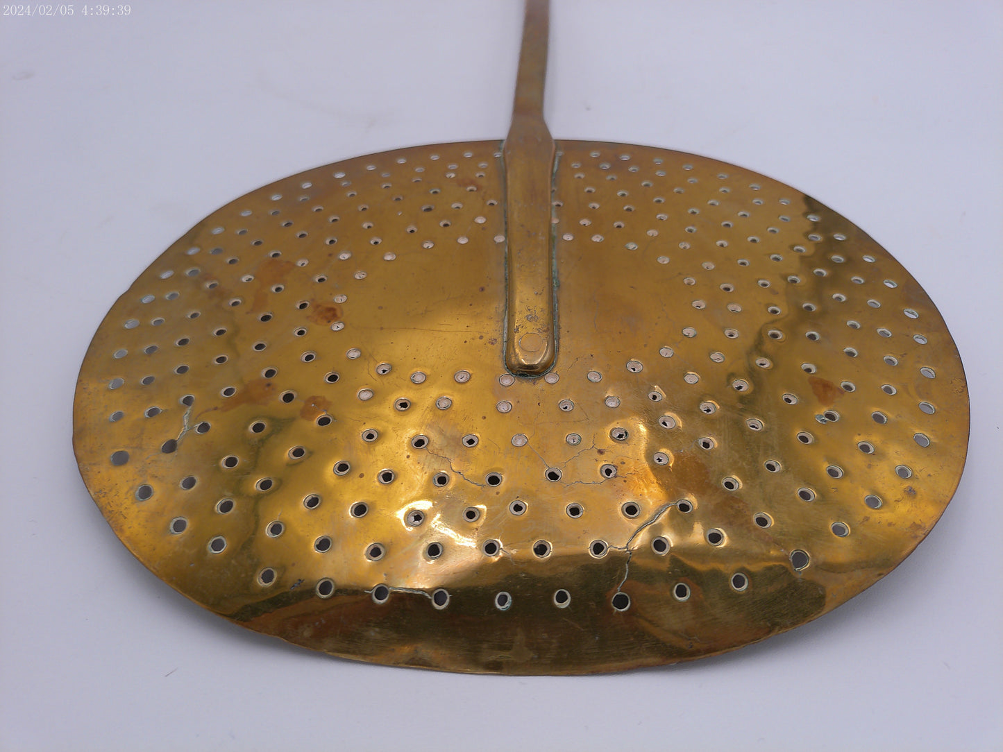Victorian brass skimmer, 19th century