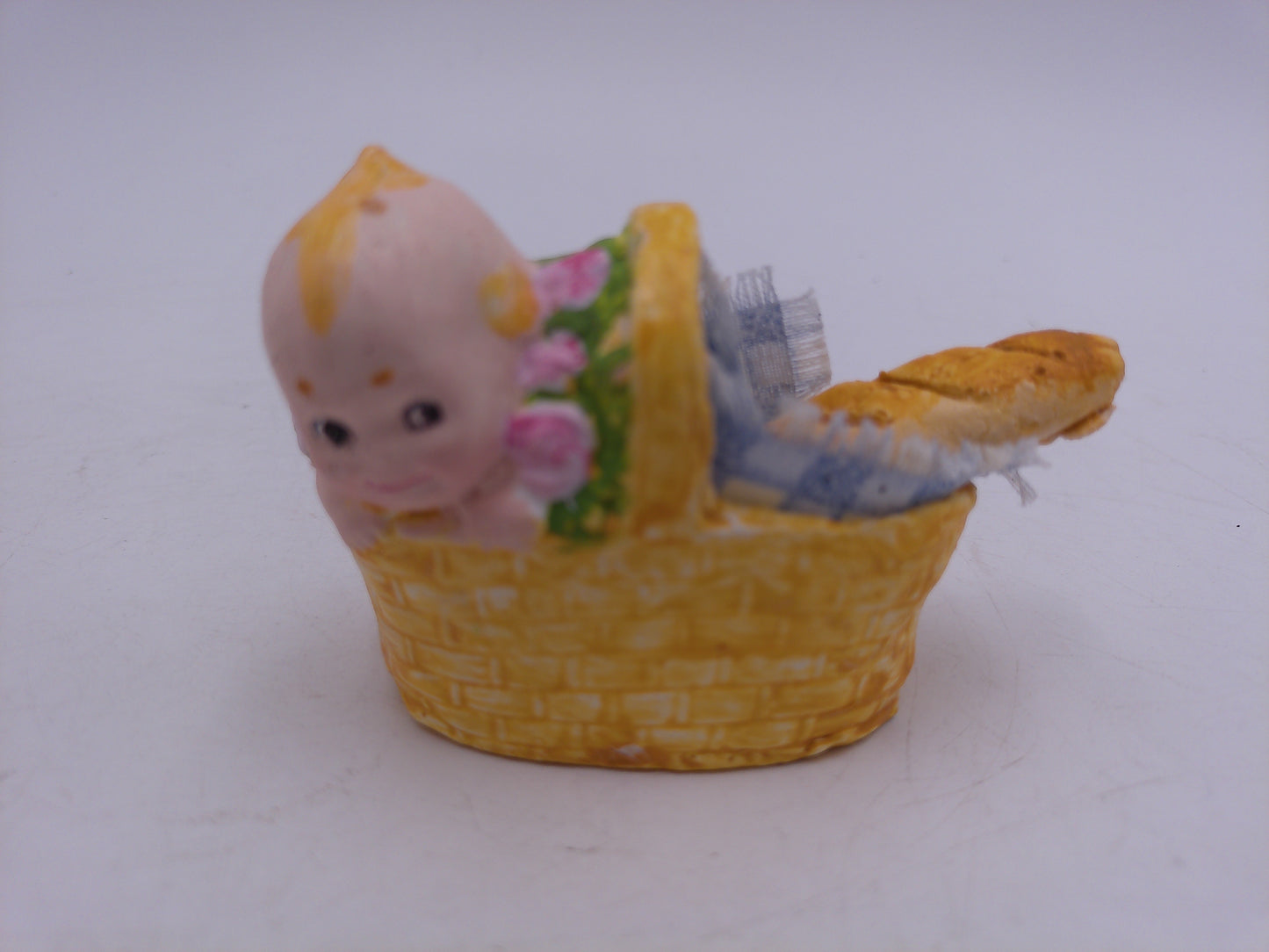 Kewpie Lot of 6 Hiding in Bread Basket Super Rare Figurines