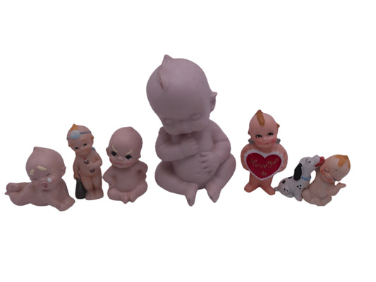 Kewpie Valentine Heart Mad Kewpie Dog Vintage Lot of 6