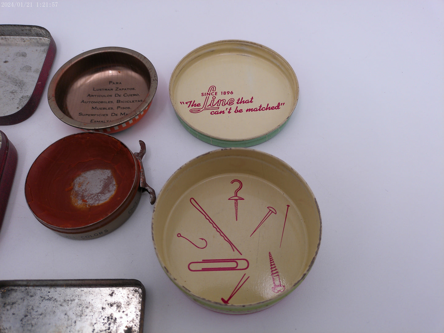 Vintage Shoe Polish Lot of 5