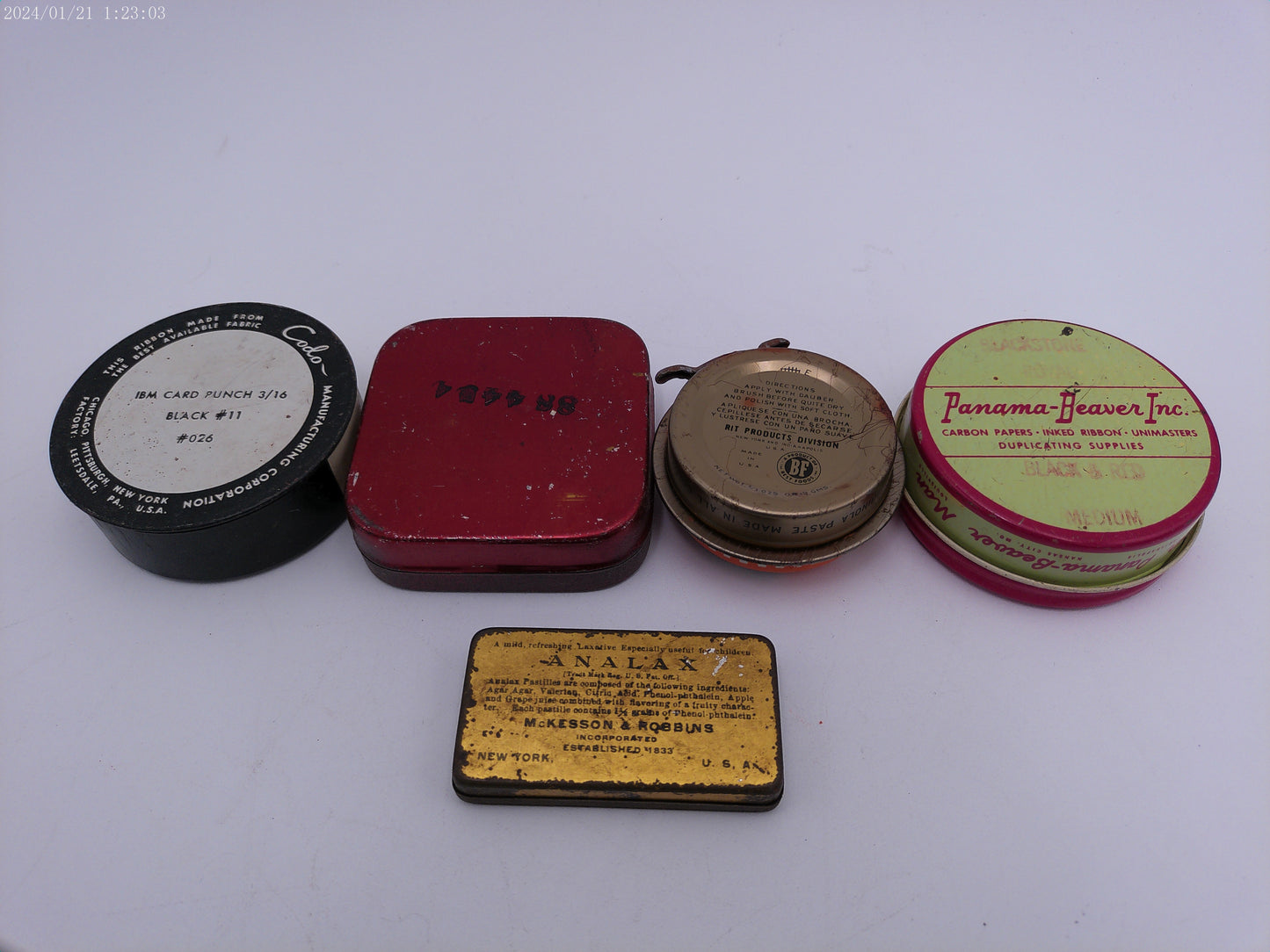 Vintage Shoe Polish Lot of 5