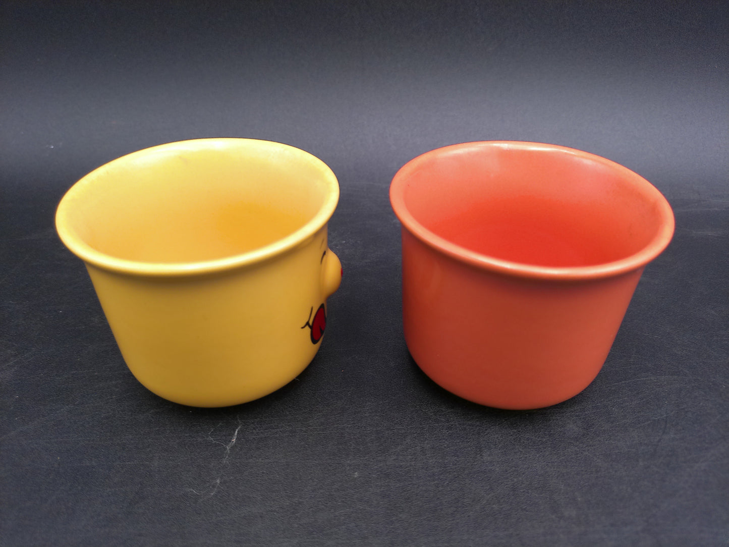 Funny Face Coffee Mugs Set of 2 Vintage