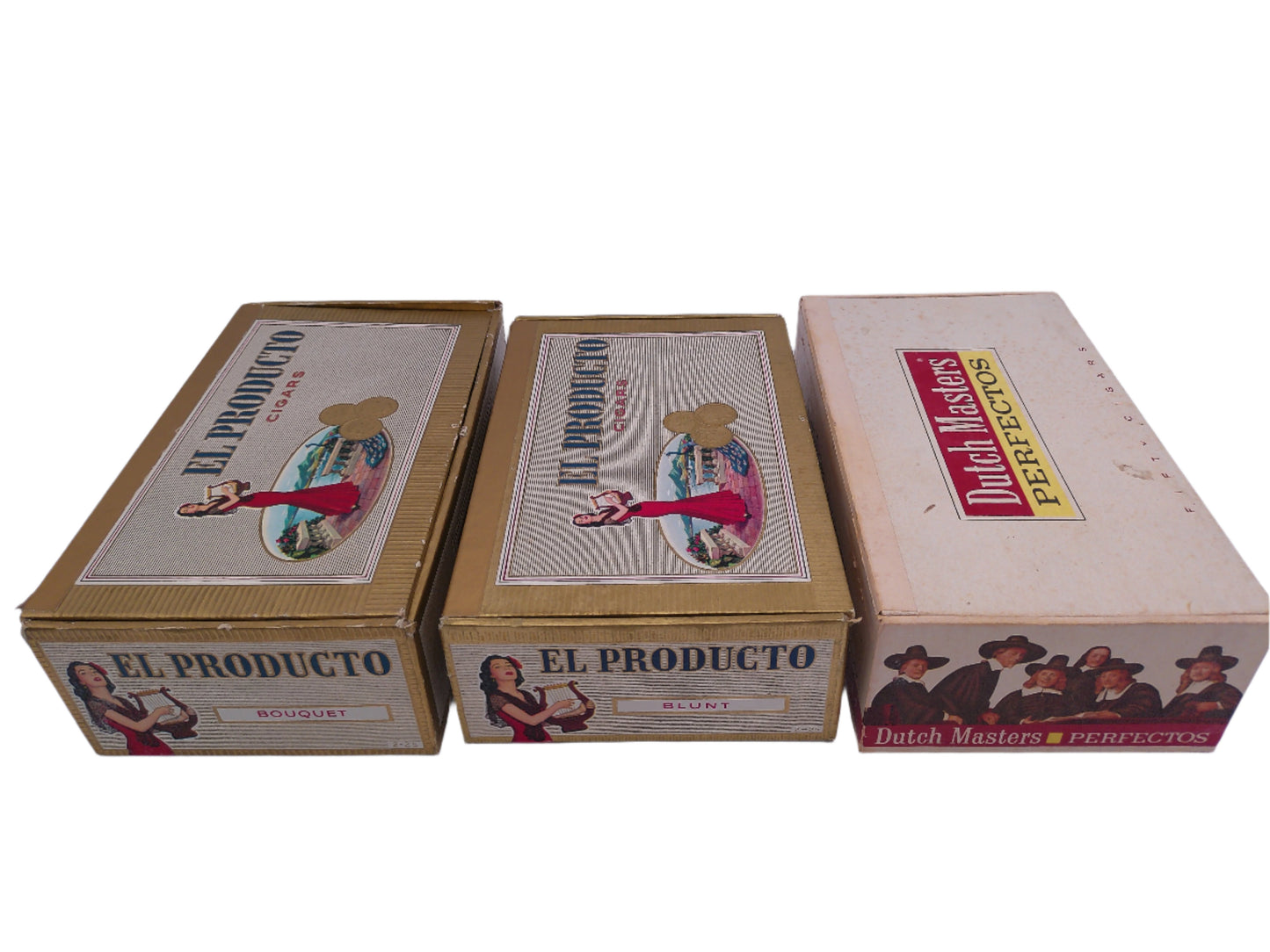 Vintage El Producto Cigar Boxes lot of 3