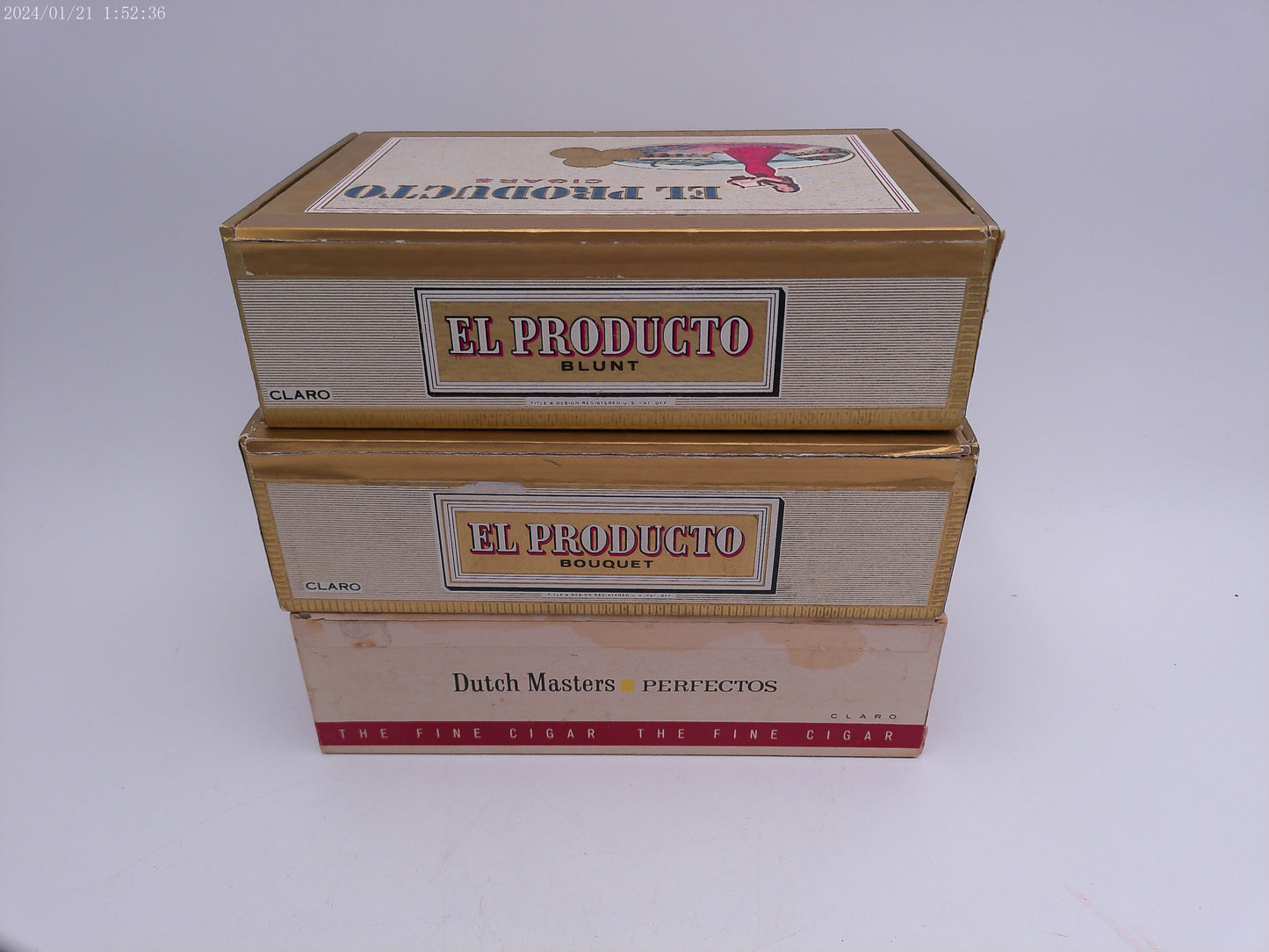 Vintage El Producto Cigar Boxes lot of 3