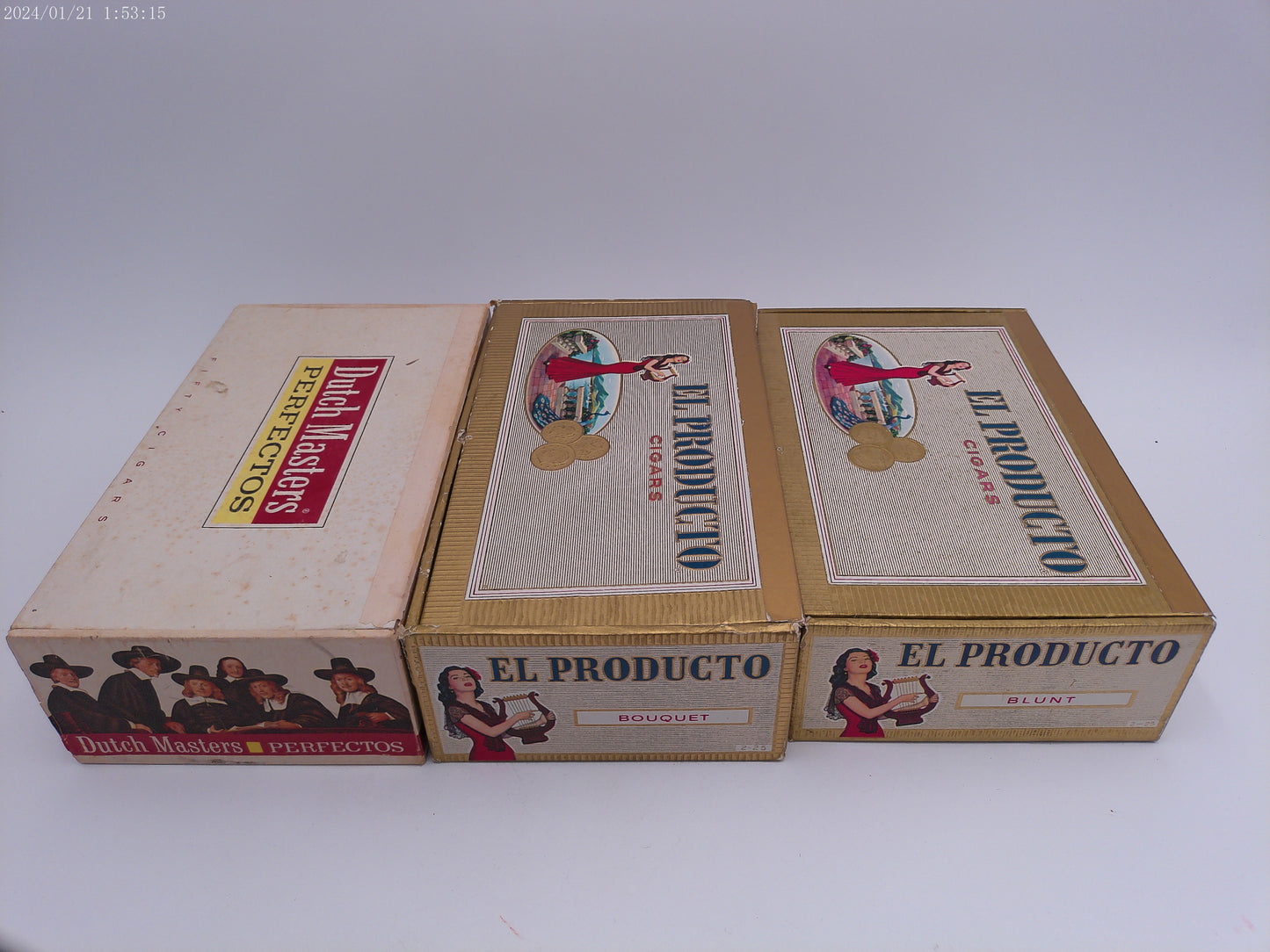 Vintage El Producto Cigar Boxes lot of 3