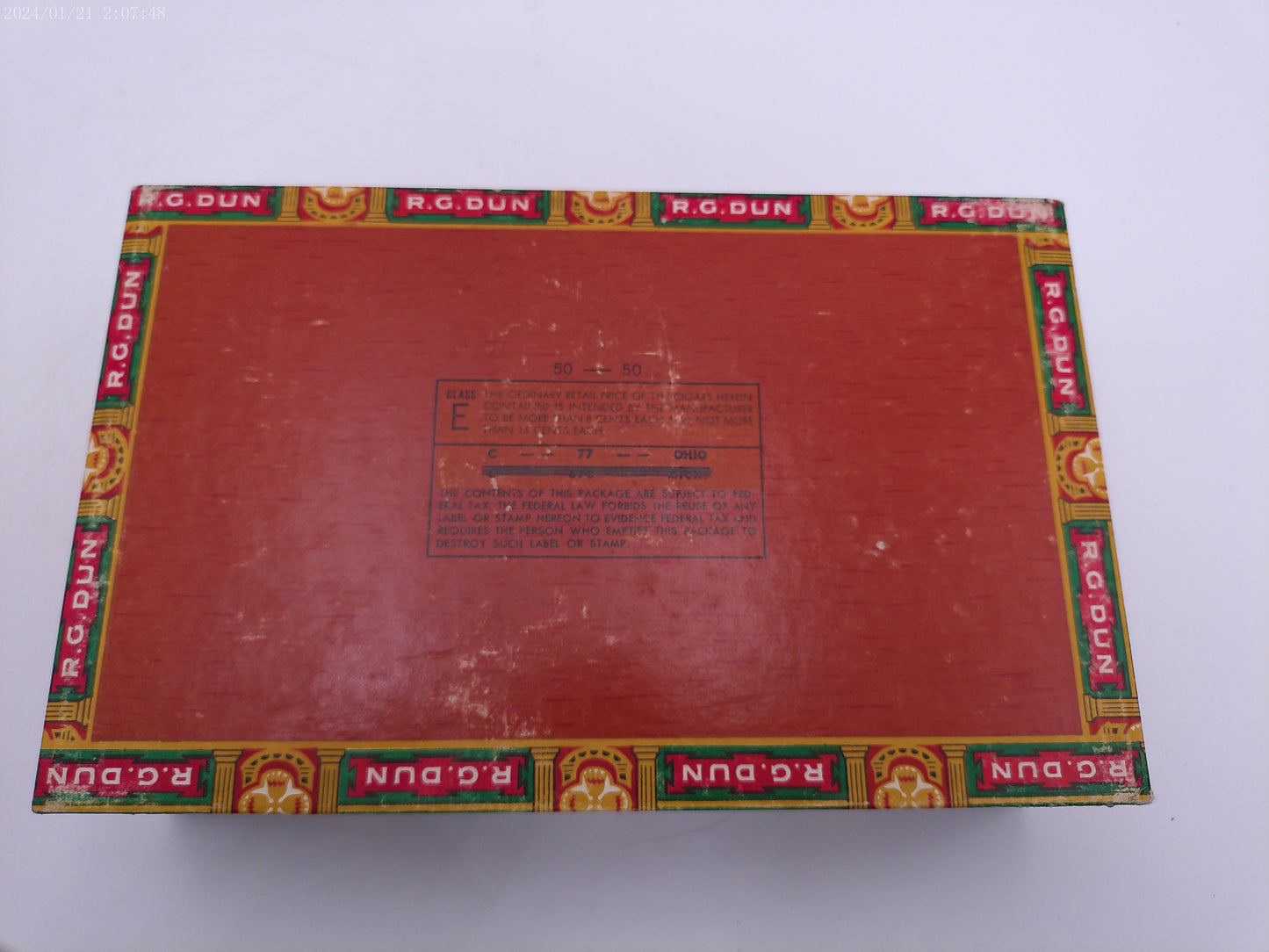 R.G. Dun Vintage Cigar Boxes Lot of 2 Set B