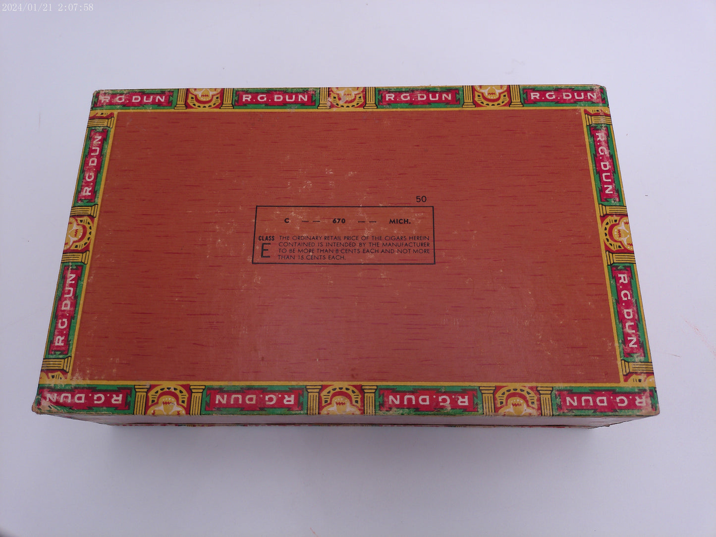 R.G. Dun Vintage Cigar Boxes Lot of 2 Set B