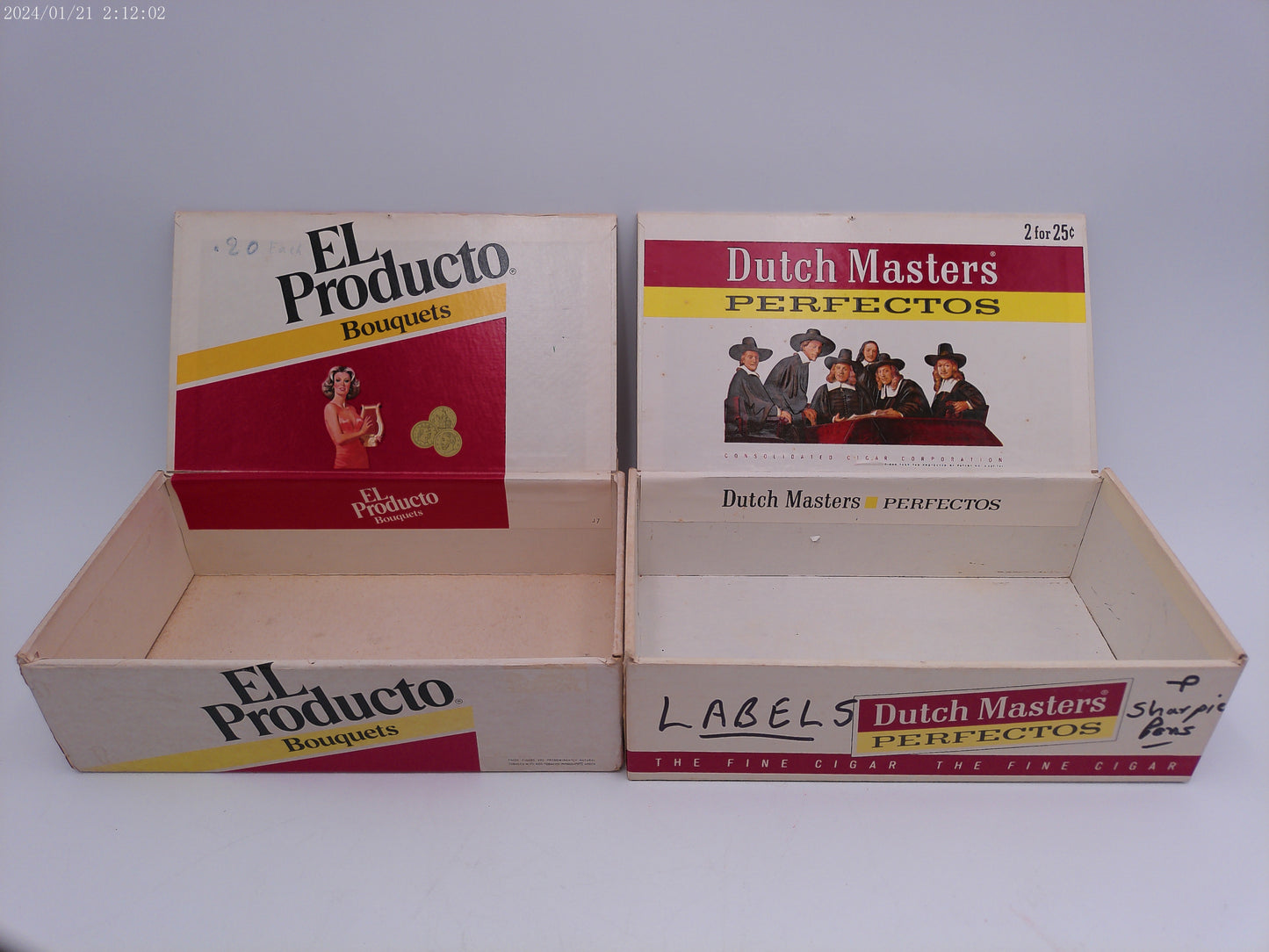 Vintage Dutch Masters Perfectos Cigar Box lot 2