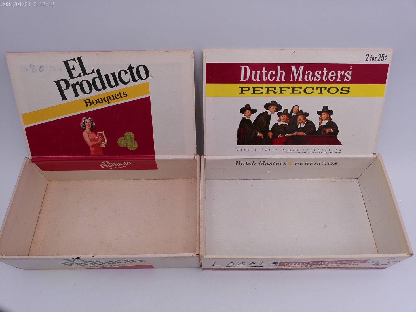 Vintage Dutch Masters Perfectos Cigar Box lot 2