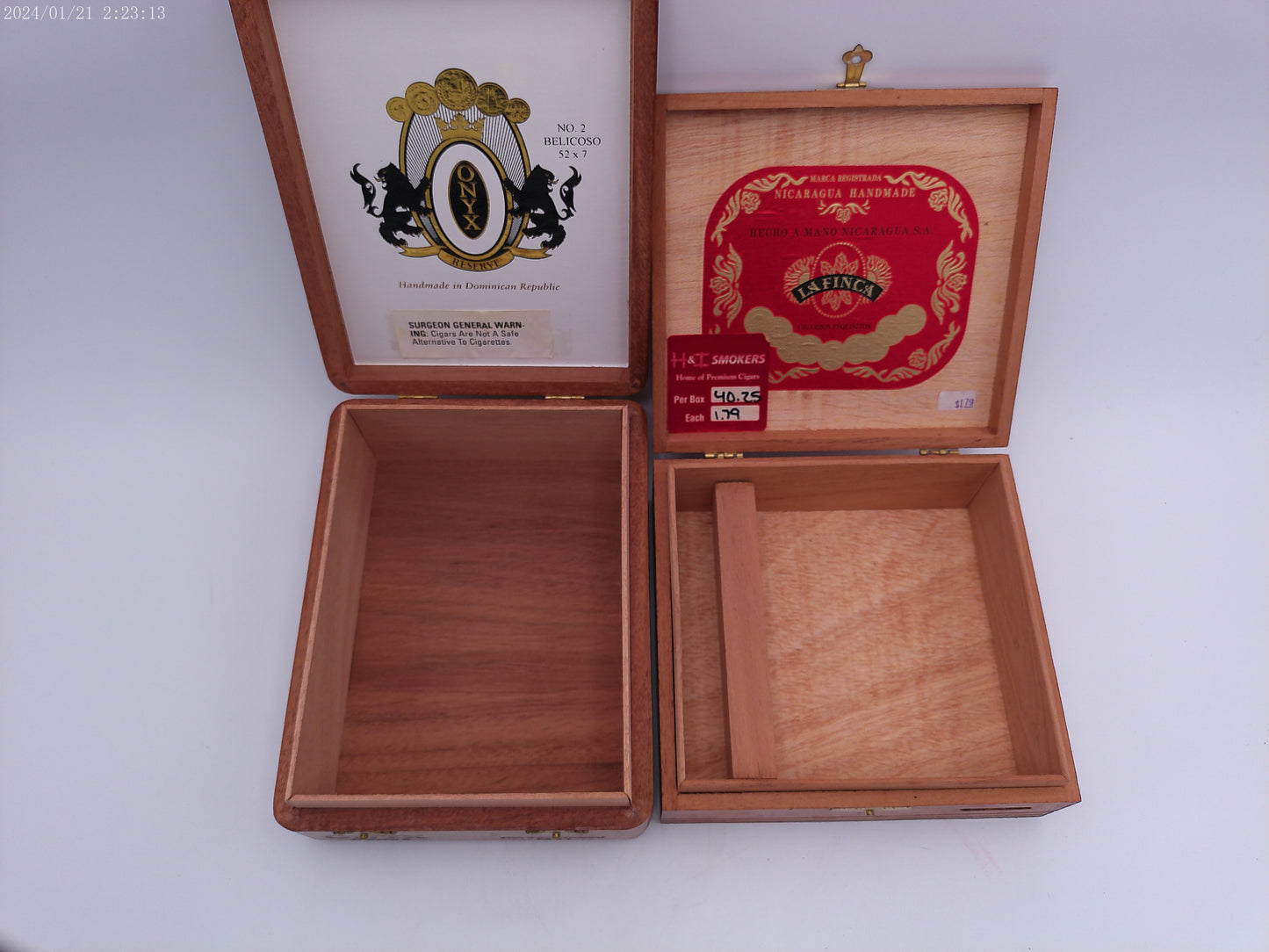 La Finca Cigars Corona Box and Onyx Reserve Cigar Box