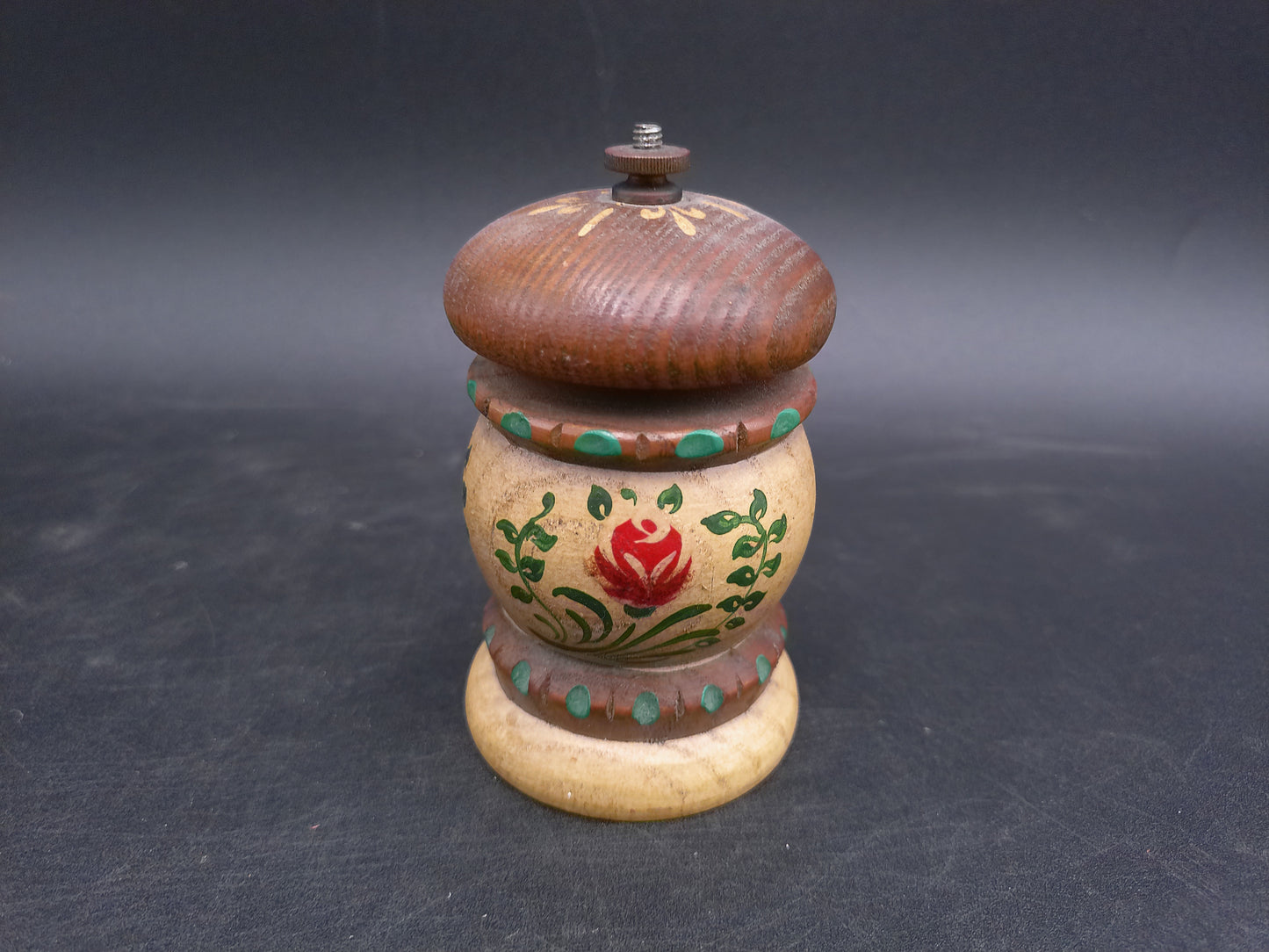 Wooden German Needle Case Holder And Pepper or Salt Shaker