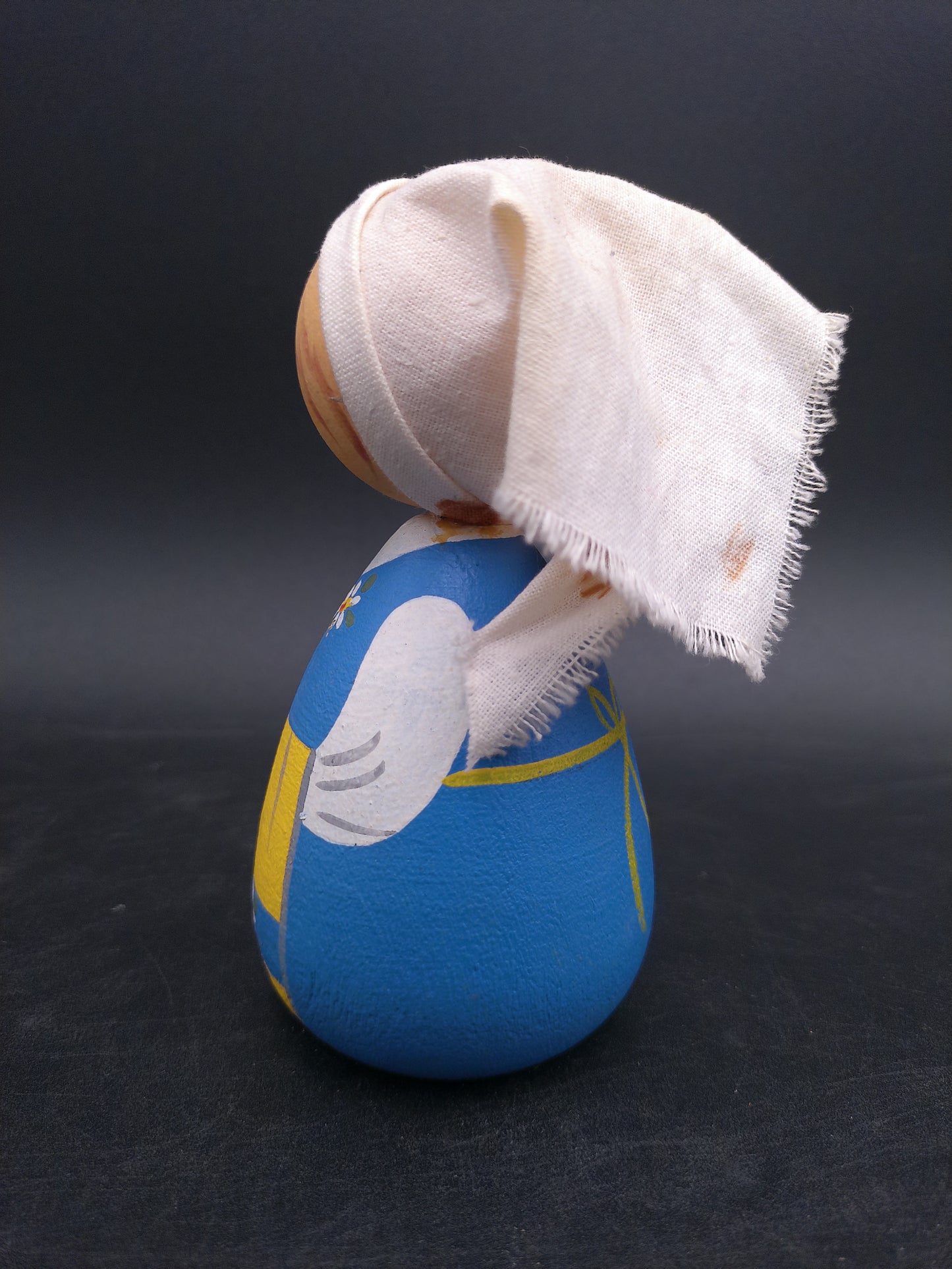 Small Wooden Doll Sweden Girl Vintage