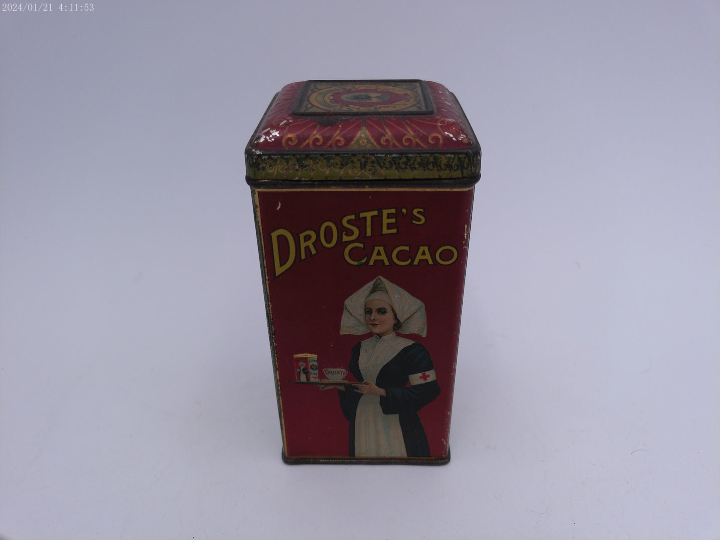 Vintage Cocoa Tin Advertising Droste's - Dutch Haarlem Hollan