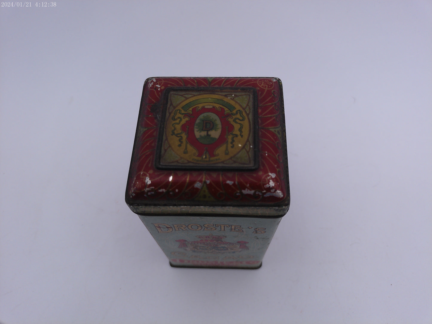 Vintage Cocoa Tin Advertising Droste's - Dutch Haarlem Hollan